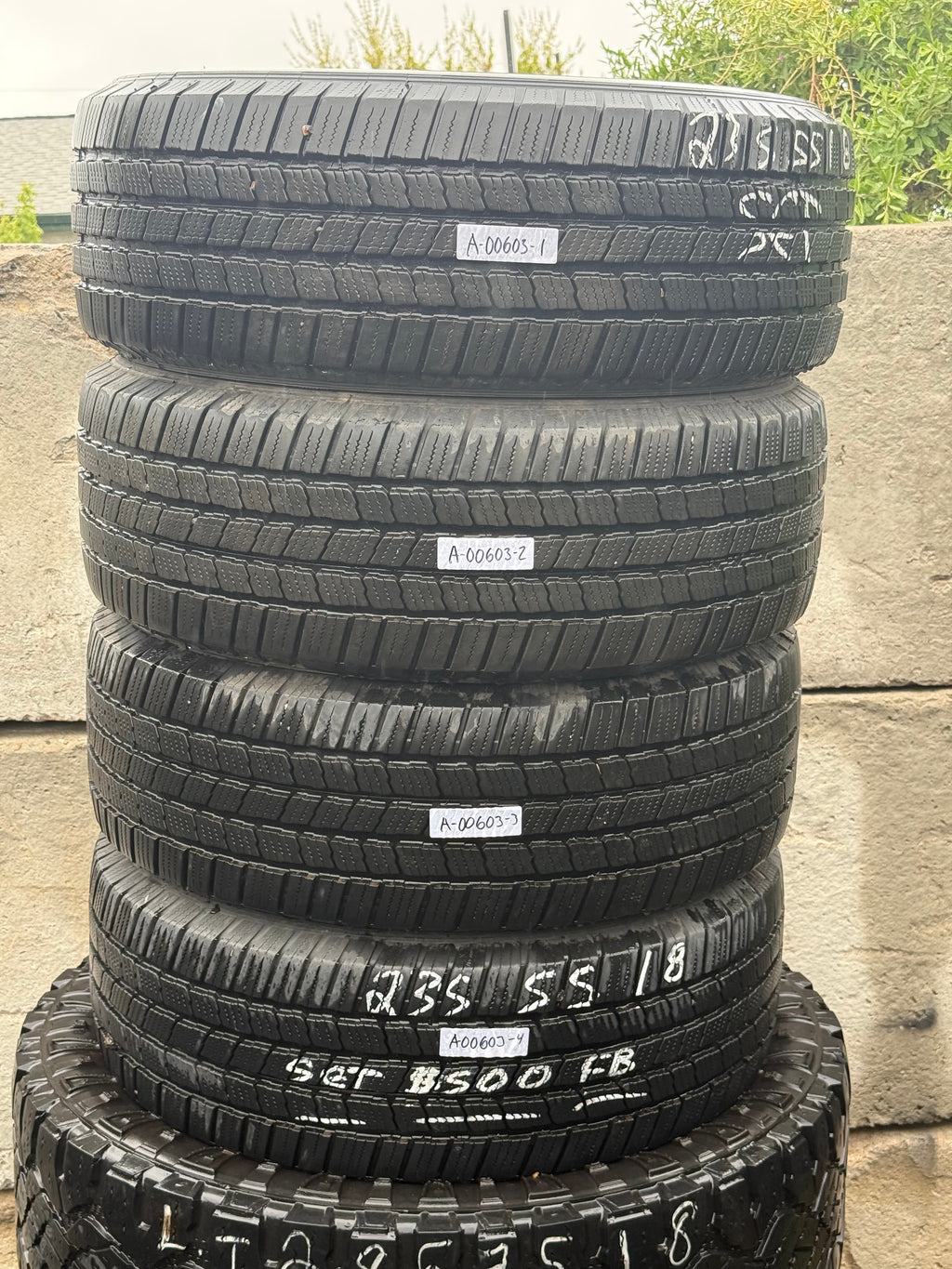 235/55R18 Set (4 Used Tires) Michelin Defender LTX
