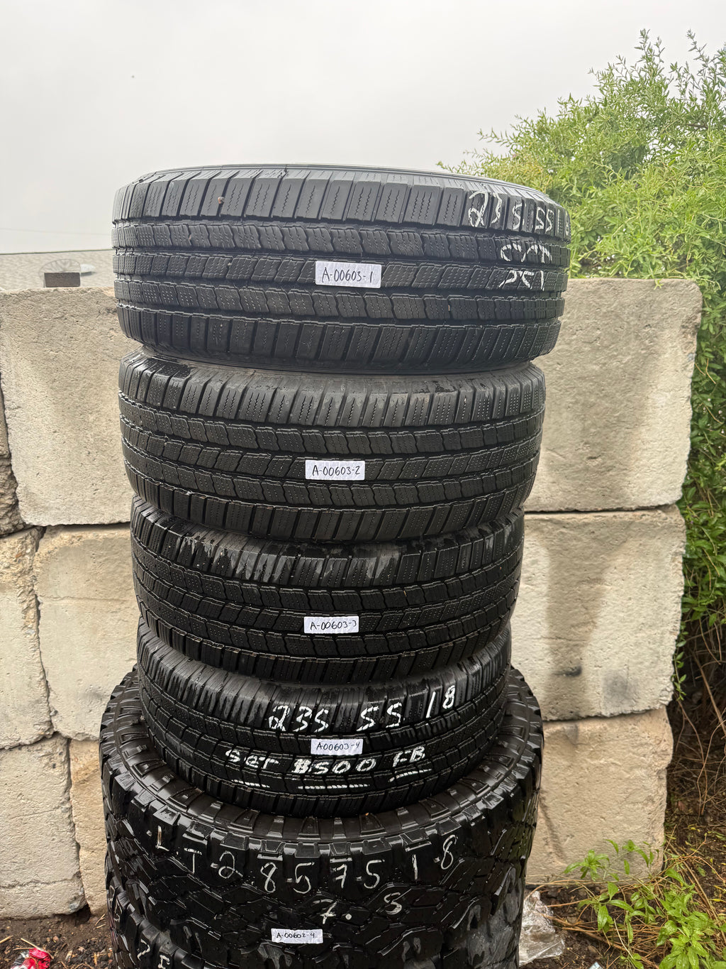 235/55R18 Set (4 Used Tires) Michelin Defender LTX