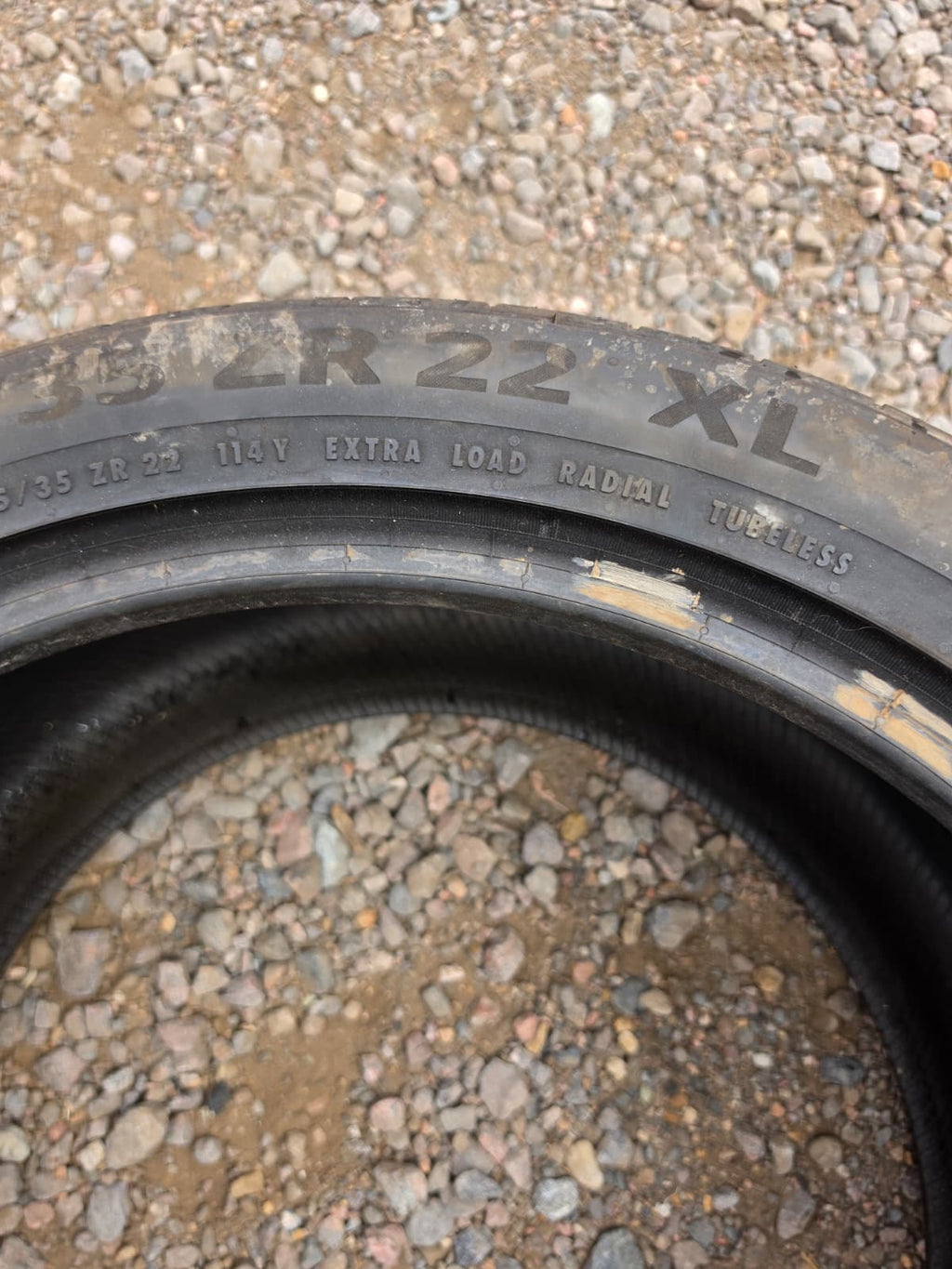 325/35ZR22 Pair (2 Used Tires)  Continental Sport Contact 6