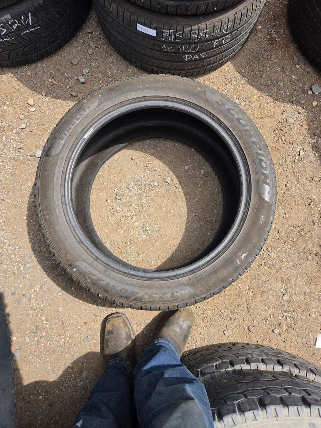 325/40R22 Pair (2 Used Tires) Pirelli Scorpion
