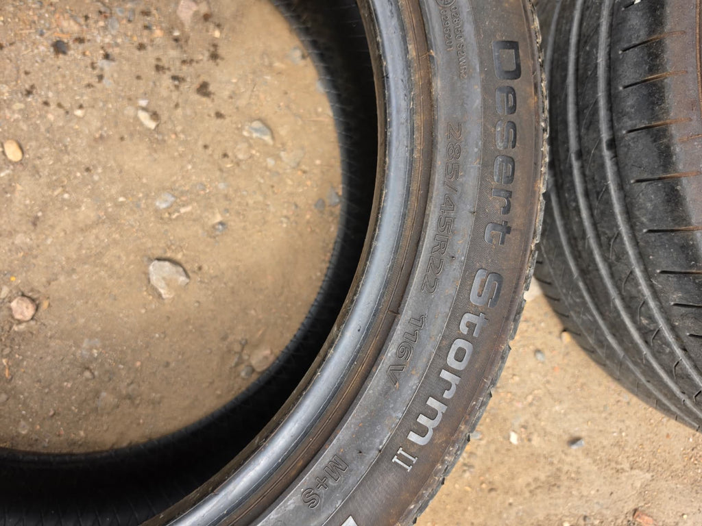 285/45R22 (3 Used Tires)  Delinte Desert Storm