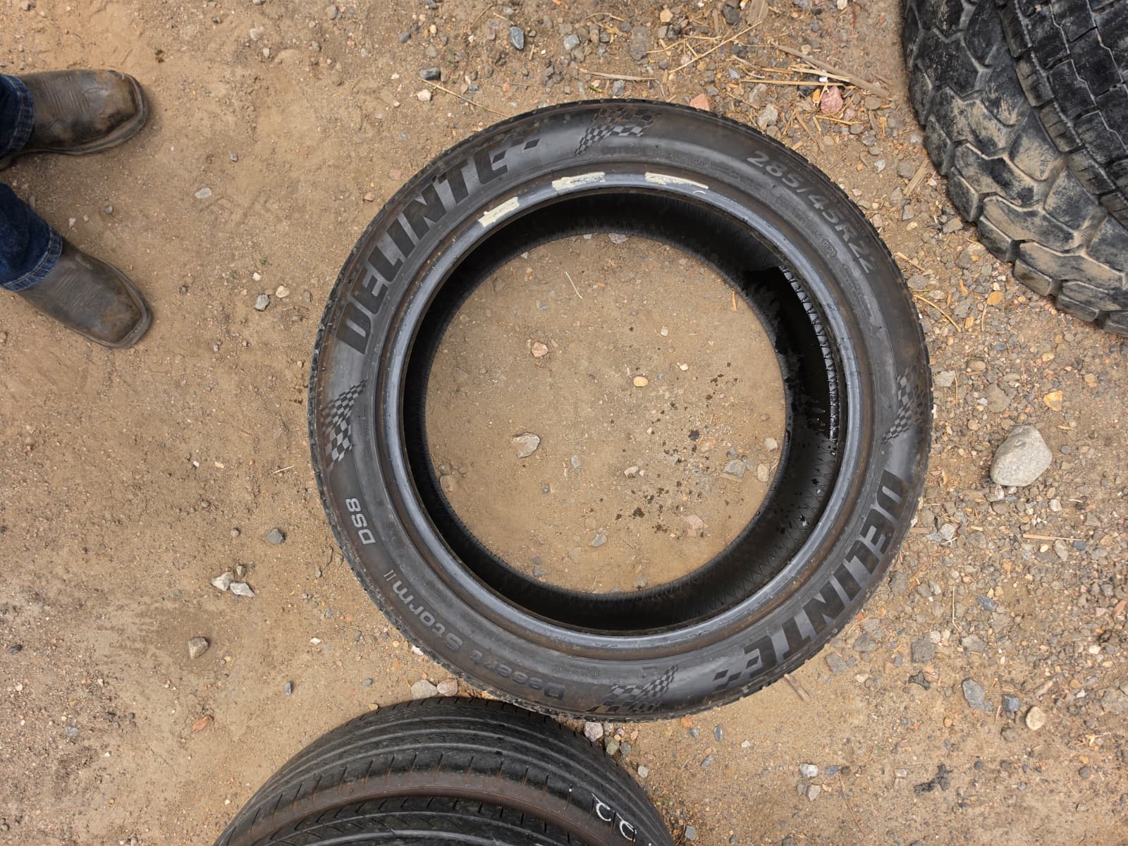 285/45R22 (3 Used Tires)  Delinte Desert Storm