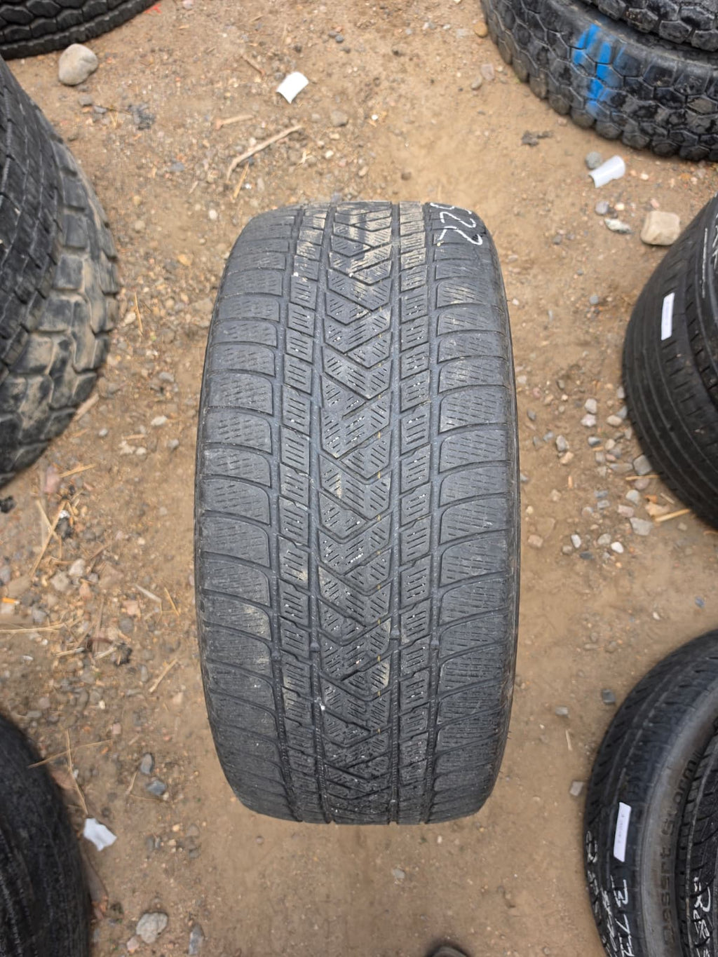 285/45R22 Pair (2 Used Tires) Pirelli Scorpion Snow Tires