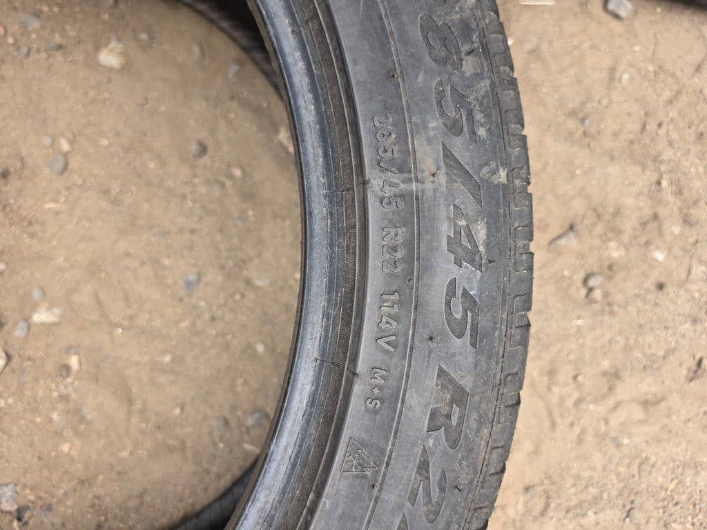 285/45R22 Pair (2 Used Tires) Pirelli Scorpion Snow Tires