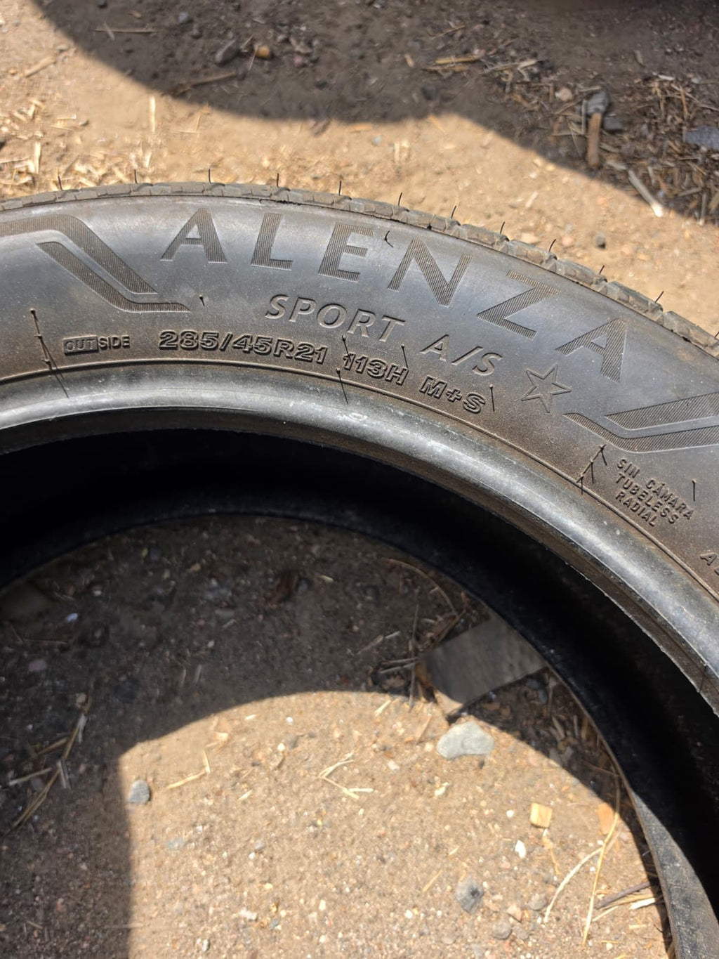 285/45R21 Pair (2 Used Tires) Bridgestone Alenza