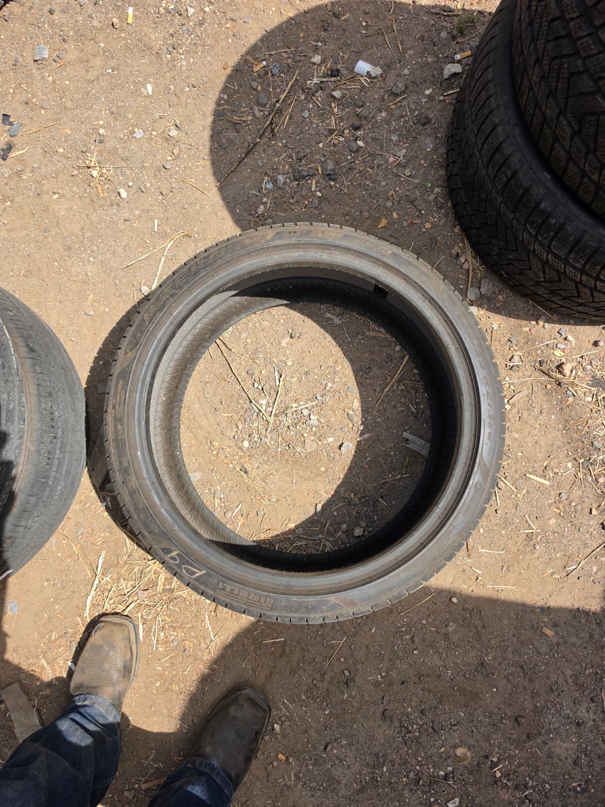 255/35R21 Pair (2 Used Tires)  Pirelli PZero