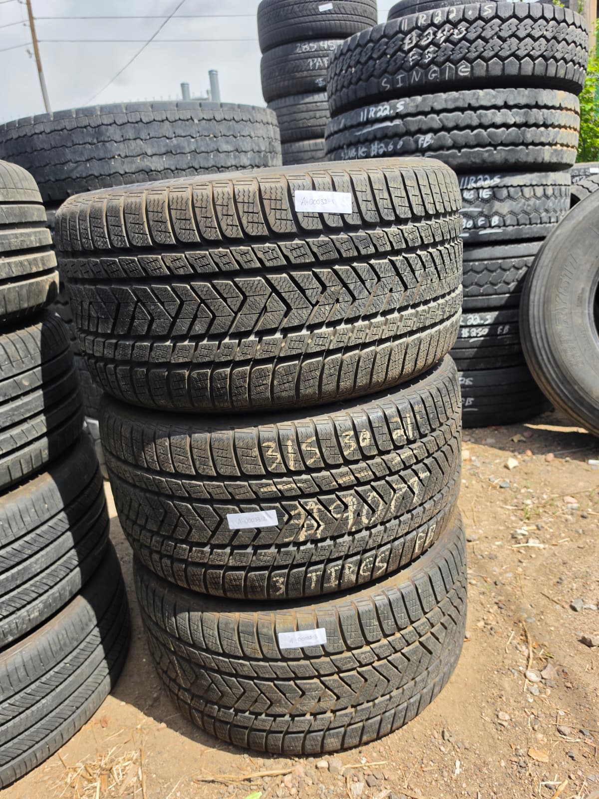 315/30R21 (3 Used Tires) Pirelli SottoZero Winter Tires
