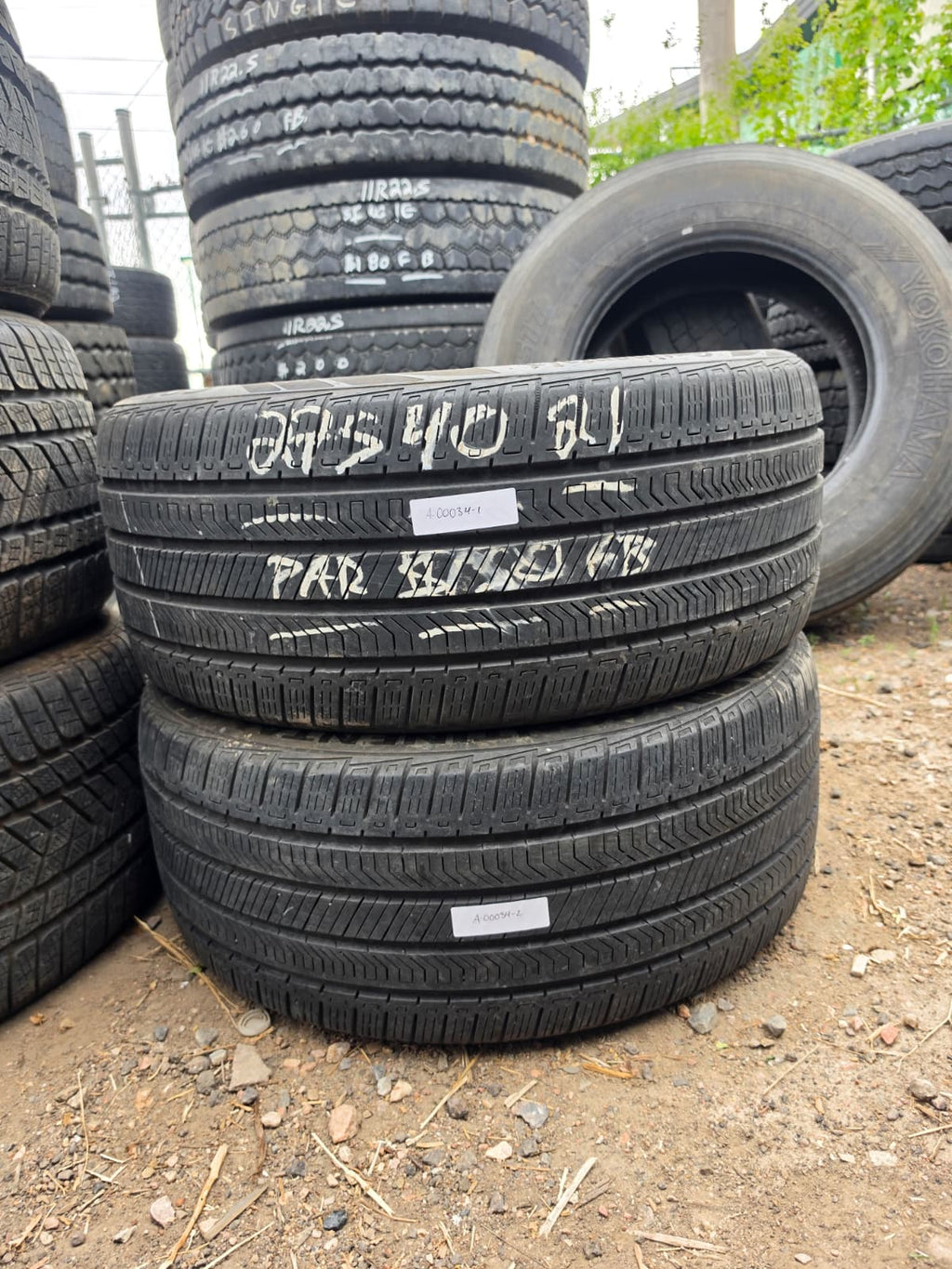 275/40R21 Pair (2 Used Tires) Continental CrossContact