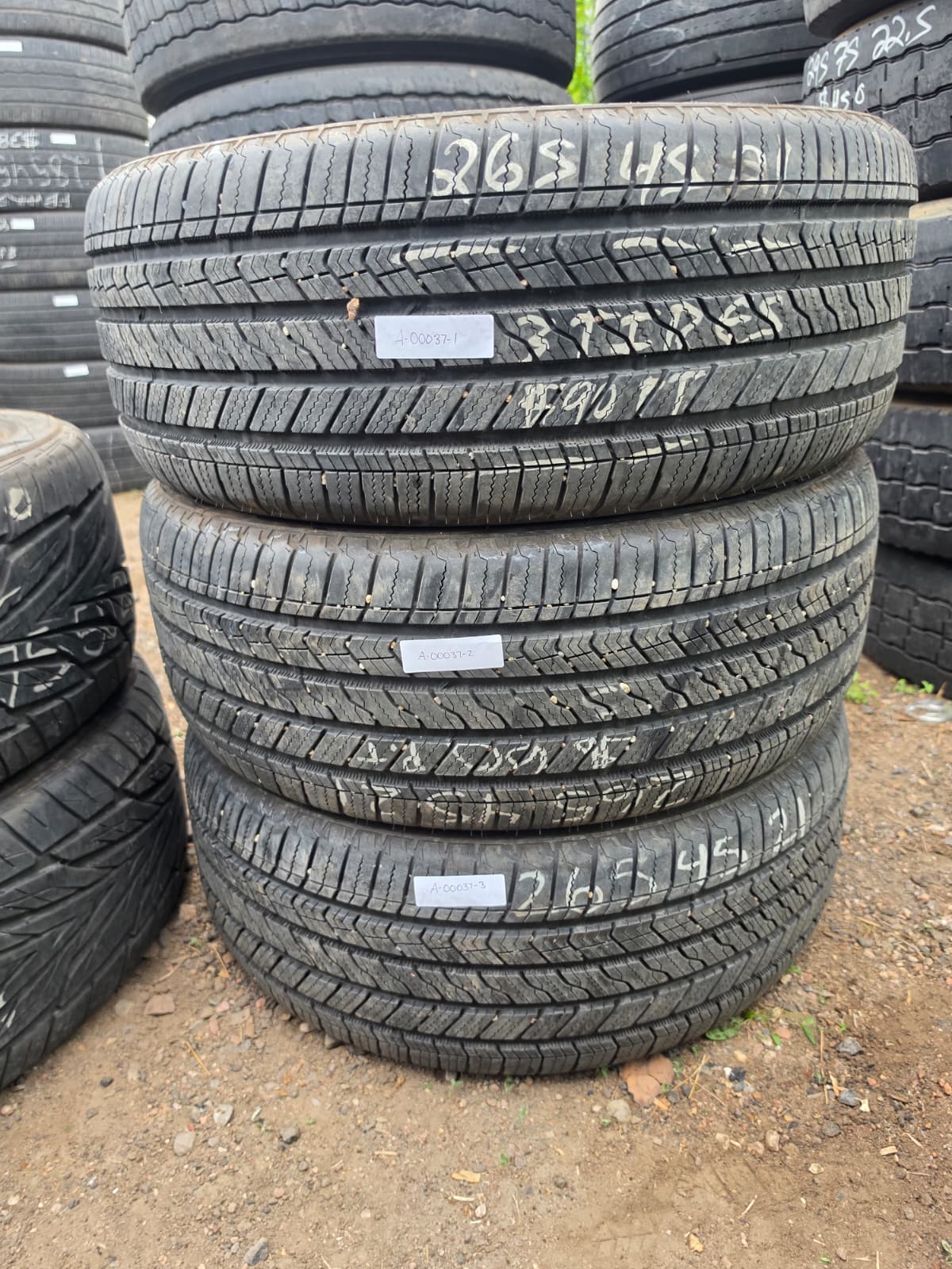 265/45R21 (3 Used Tires) Bridgestone Alenza Sport