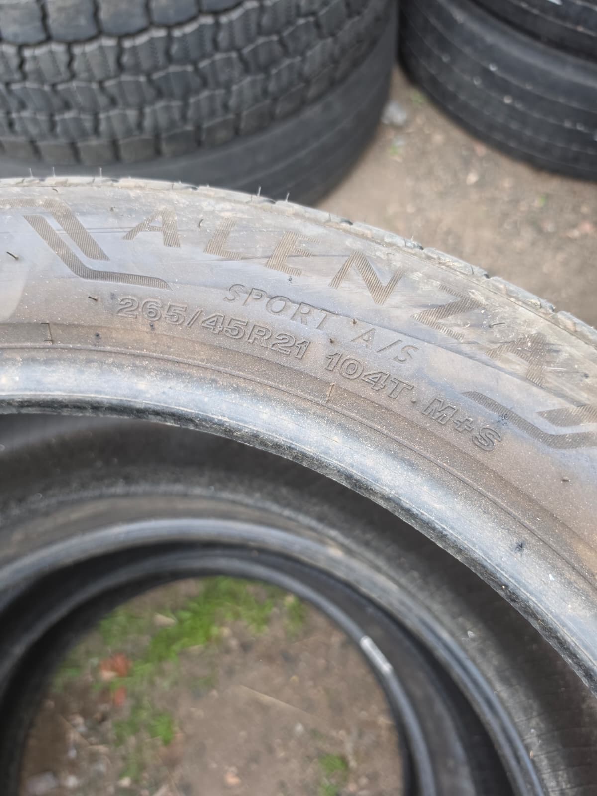 265/45R21 (3 Used Tires) Bridgestone Alenza Sport