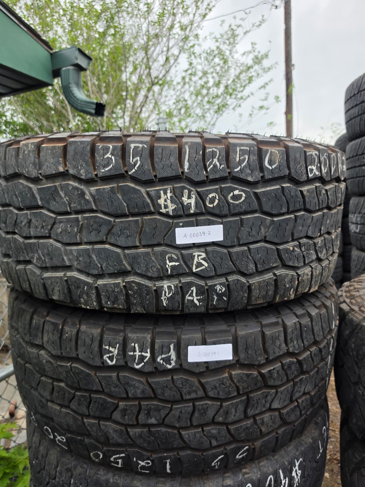 LT35x12.50R20 Pair (2 Used Tires) Cooper Discoverer AT3