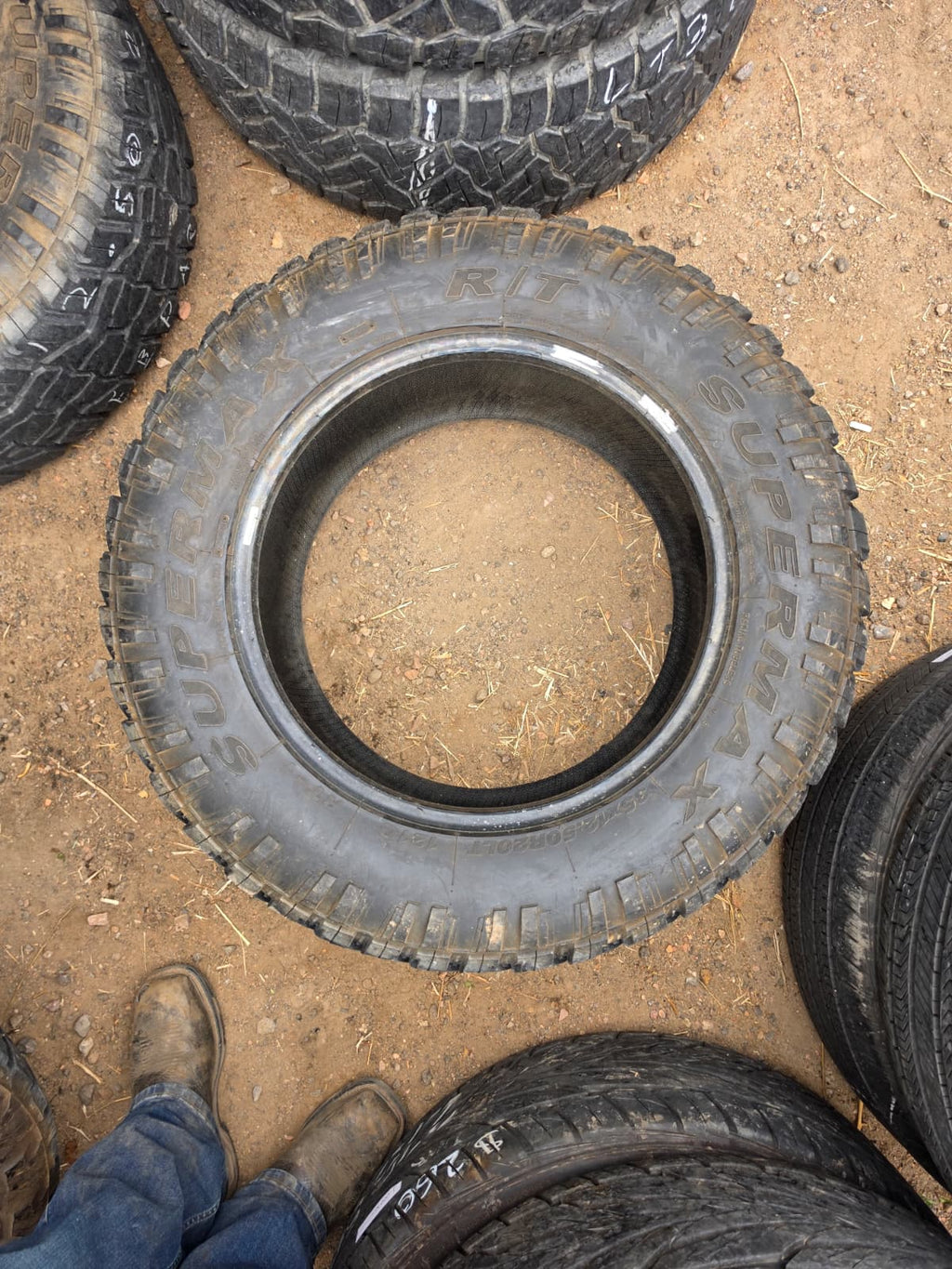 LT35x12.50R20 Pair (2 Used Tires) SuperMax R/T RT-1