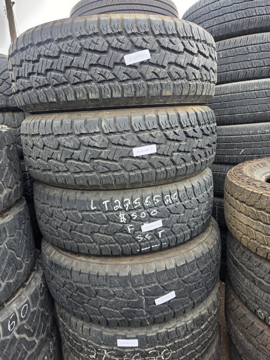 LT275/65R20 Set (4 Used Tires) Sailun TerraMax AT 4S