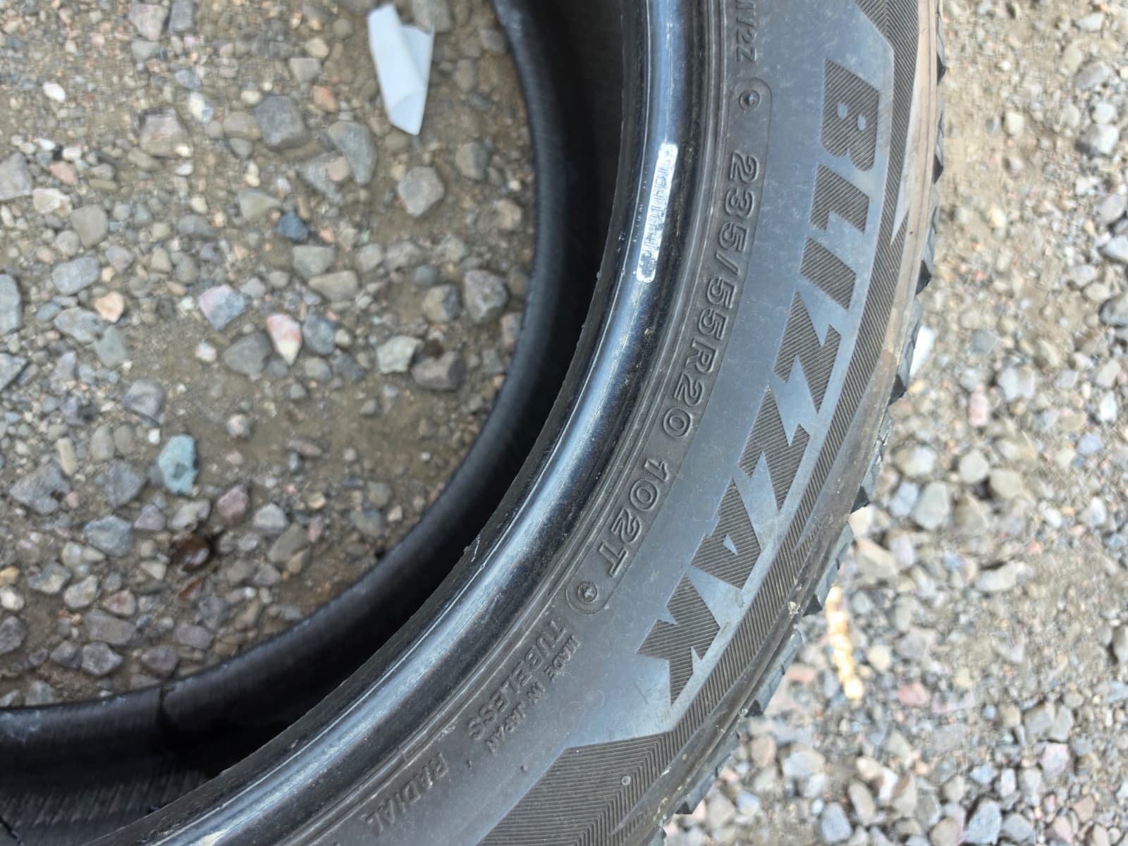 235/55R20 Set (4 Used Tires) Bridgestone Blizzak