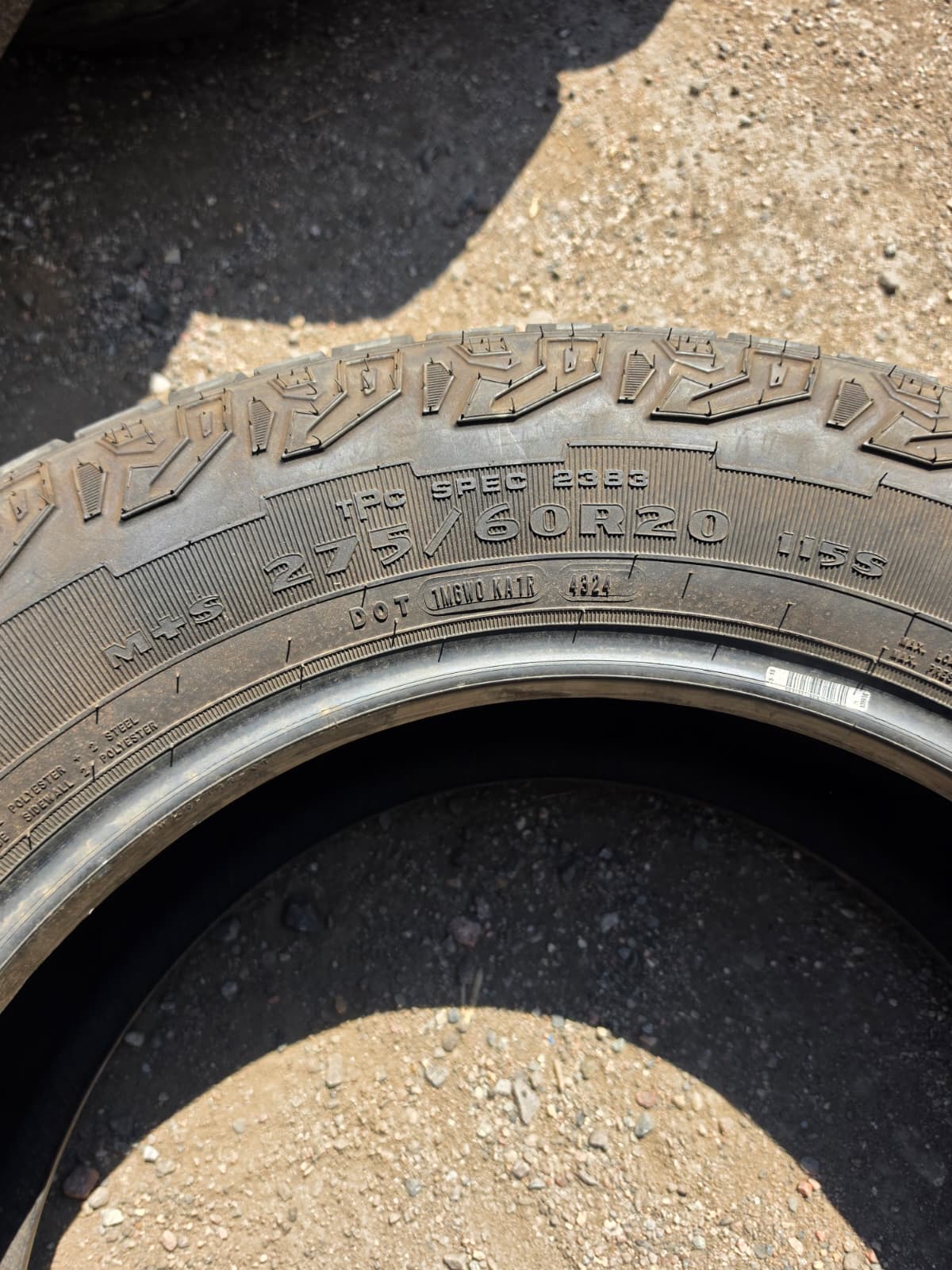 275/60R20 Pair (2 Used Tires) Goodyear Wrangler