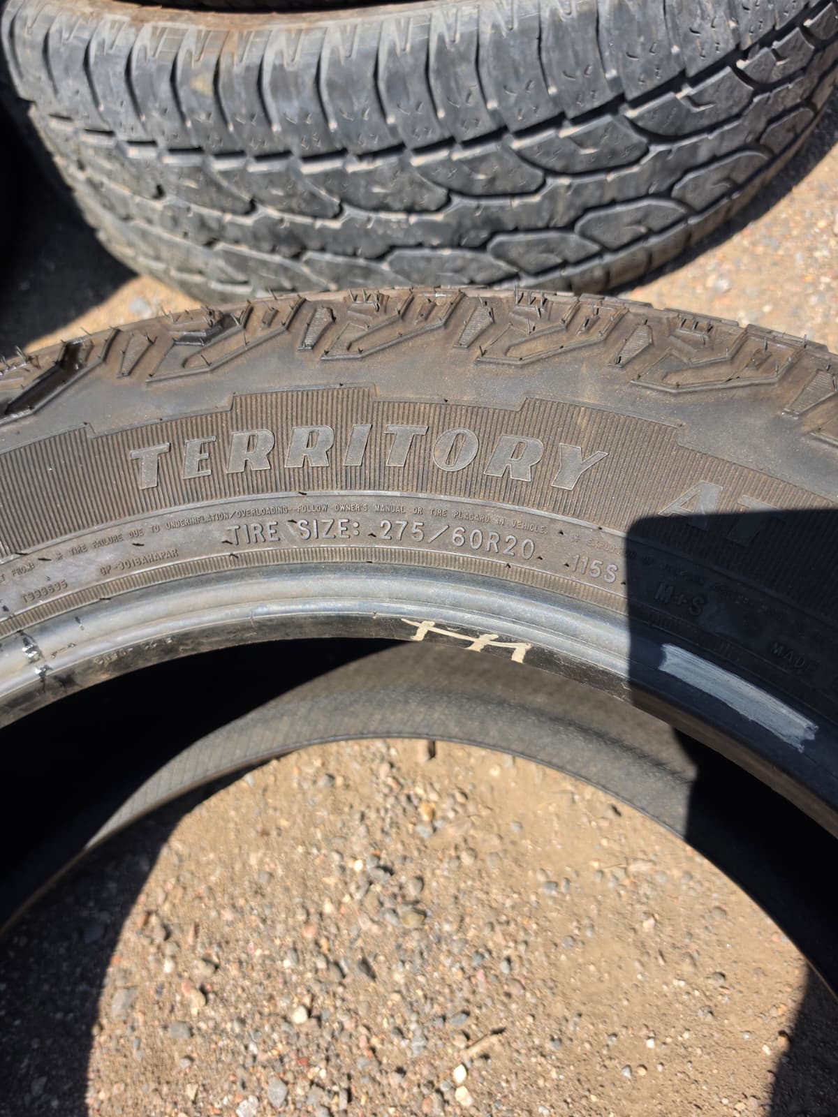 275/60R20 Pair (2 Used Tires) Goodyear Wrangler