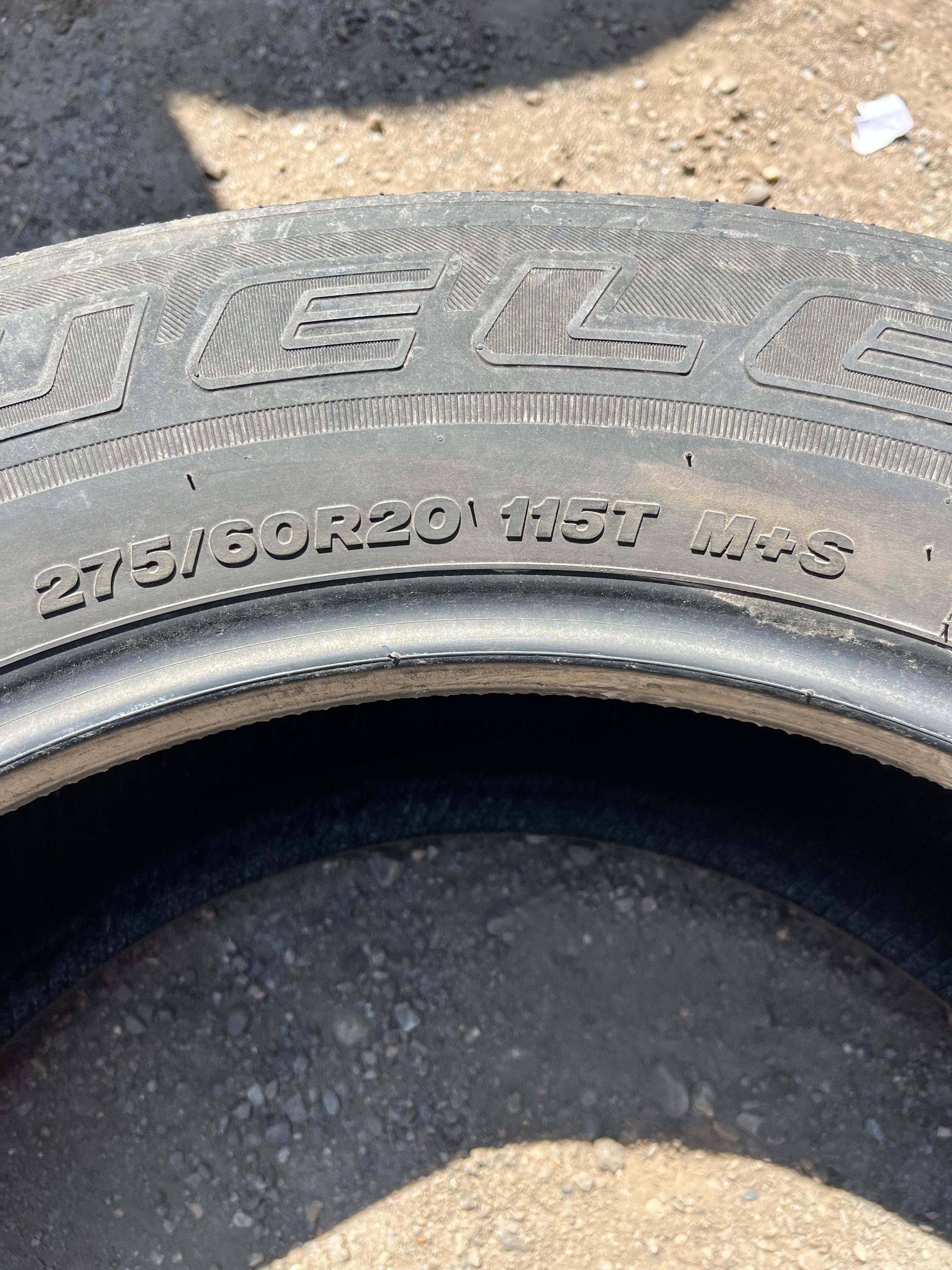 275/60R20 (3 Used Tires) Bridgestone Dueller
