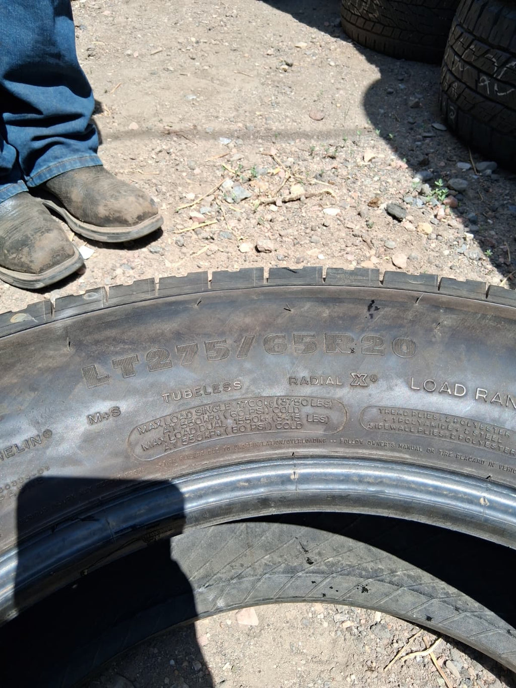 LT275/65R20 Set (4 Used Tires) Michelin LTX A/T 2