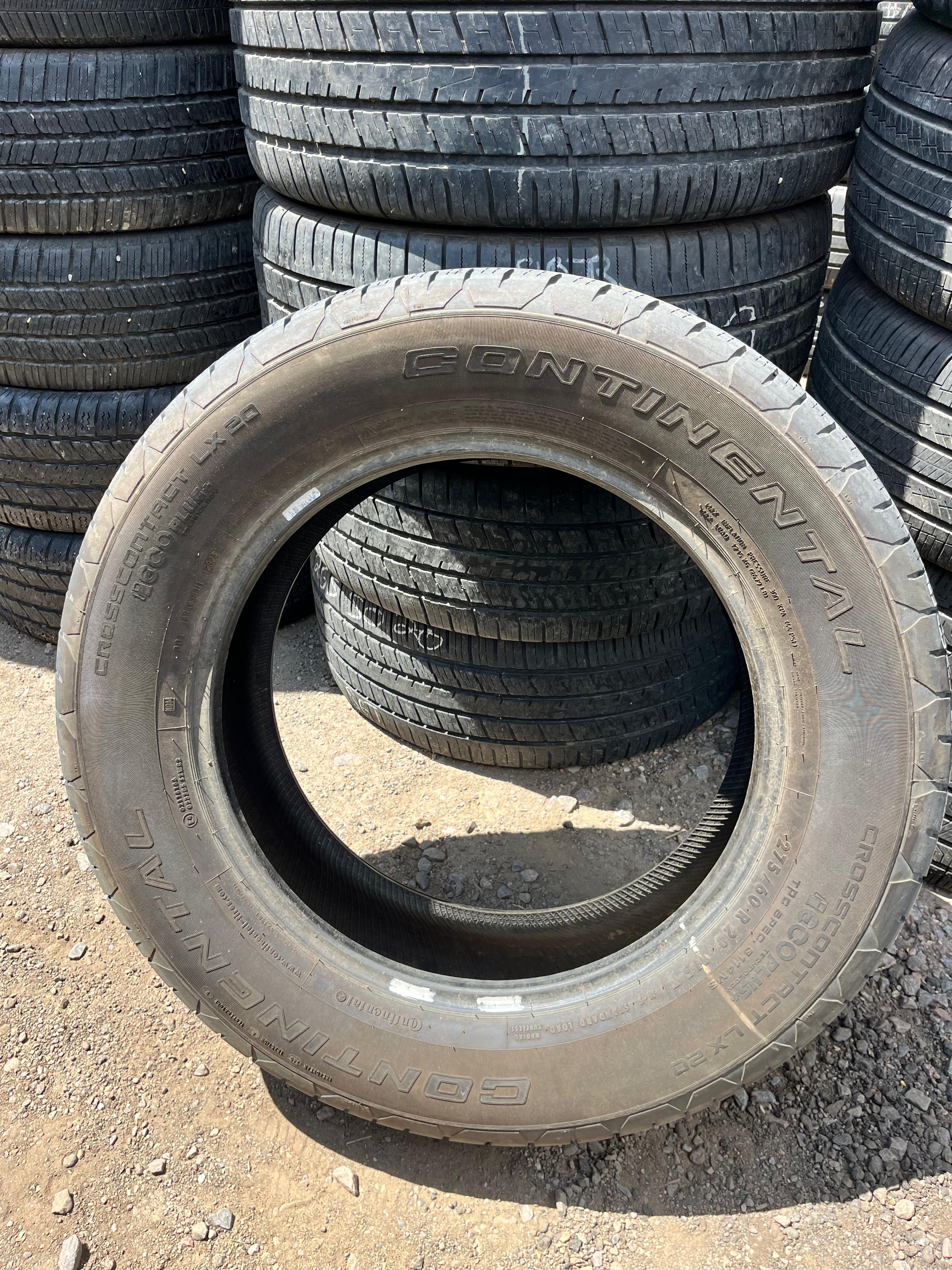 275/60R20 Set (4 Used Tires) Continental CrossContact