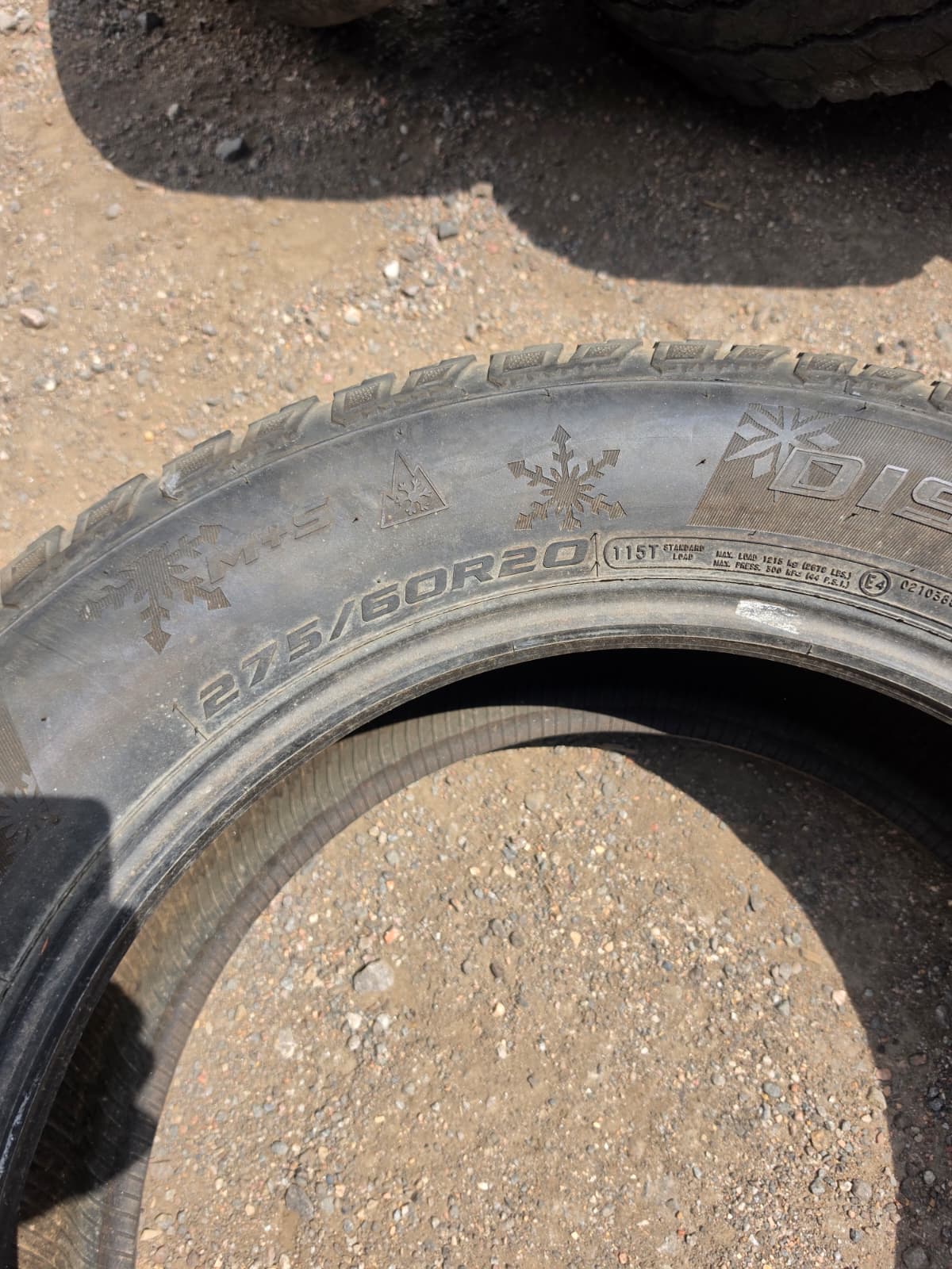 275/60R20 Pair (2 Used Tires) Cooper Discoverer Snow Claw