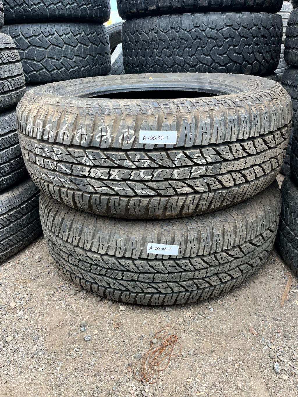 275/60R20 Pair (2 Used Tires) Yokohama Geolandar
