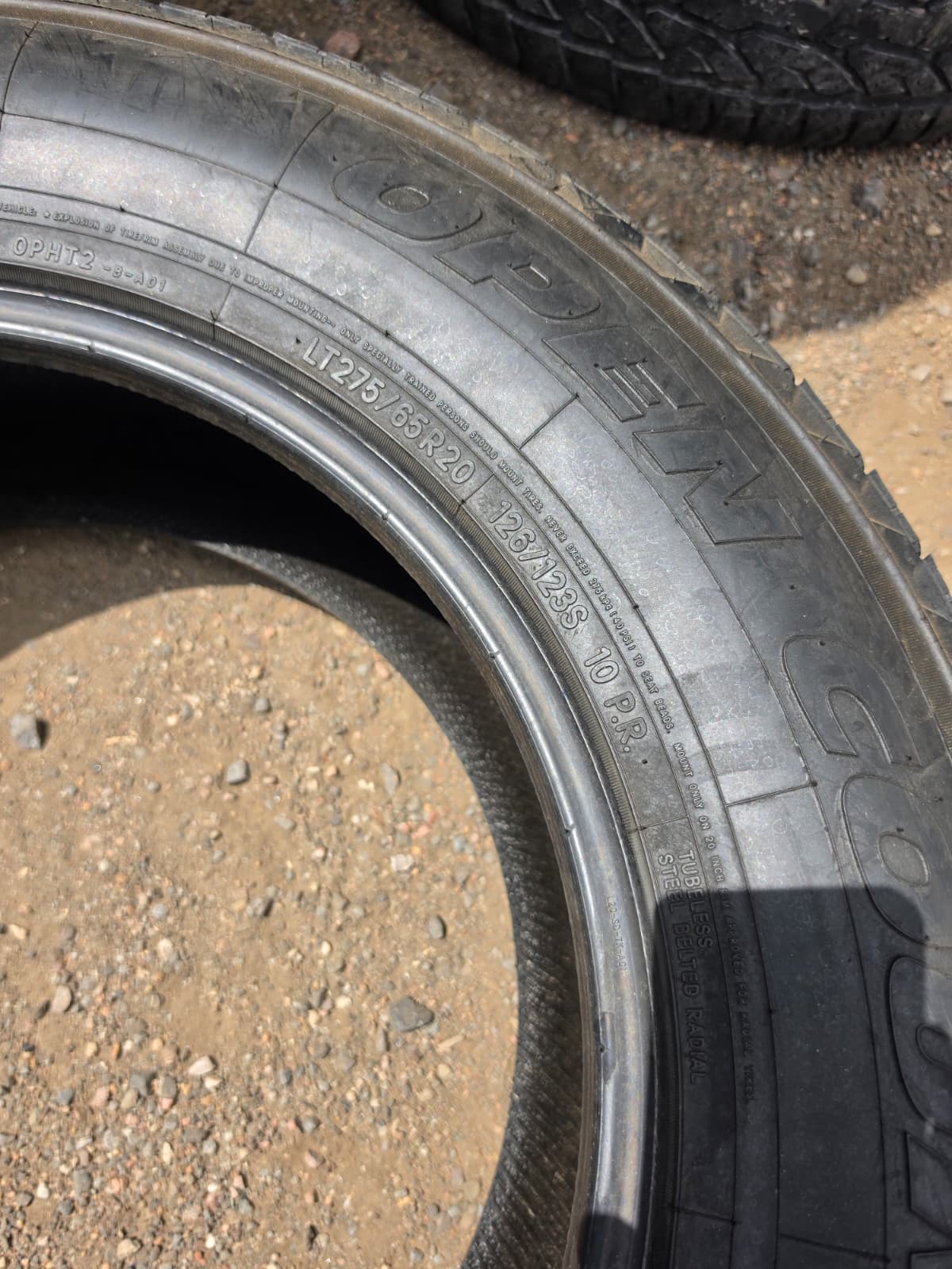 LT275/65R20 (3 Used Tires) Toyo Open Country H/T2