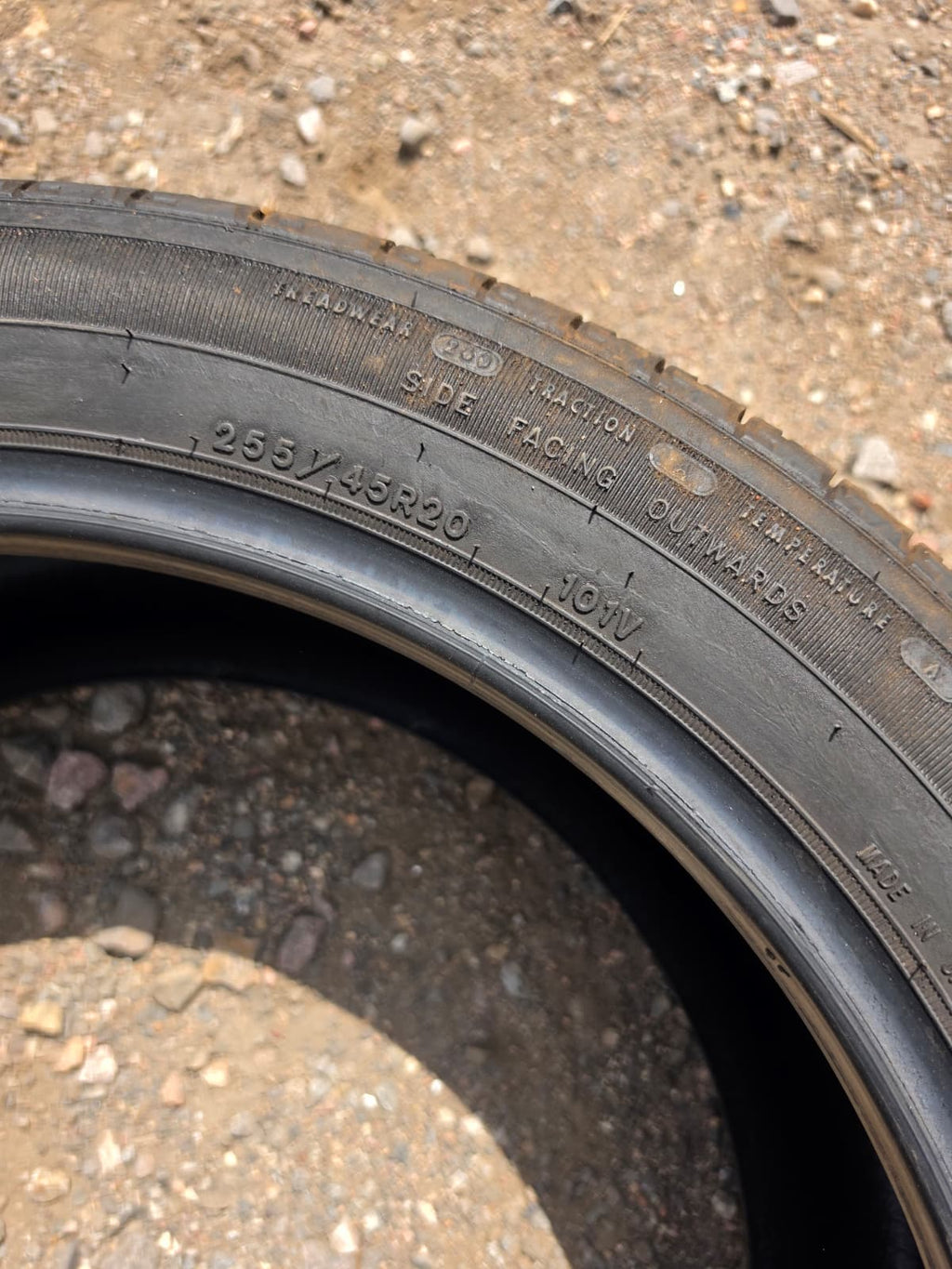 255/45R20 Set (4 Used Tires) Goodyear Eagle RS-A