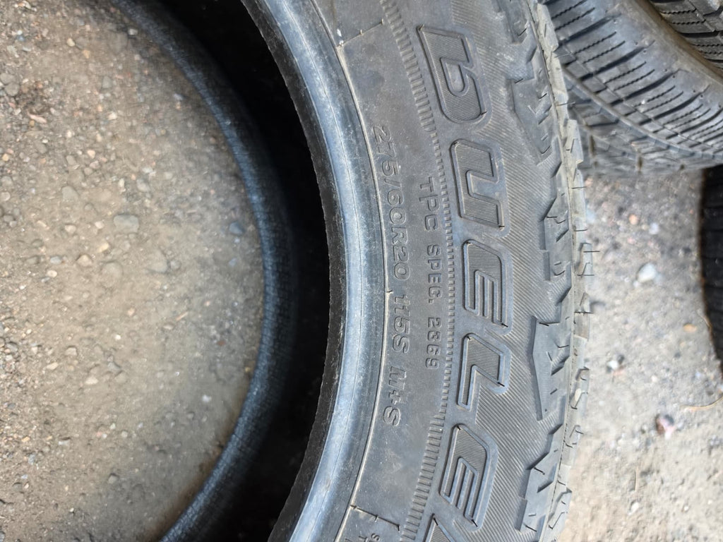 275/60R20 Set (4 Used Tires) Bridgestone Dueler A/T