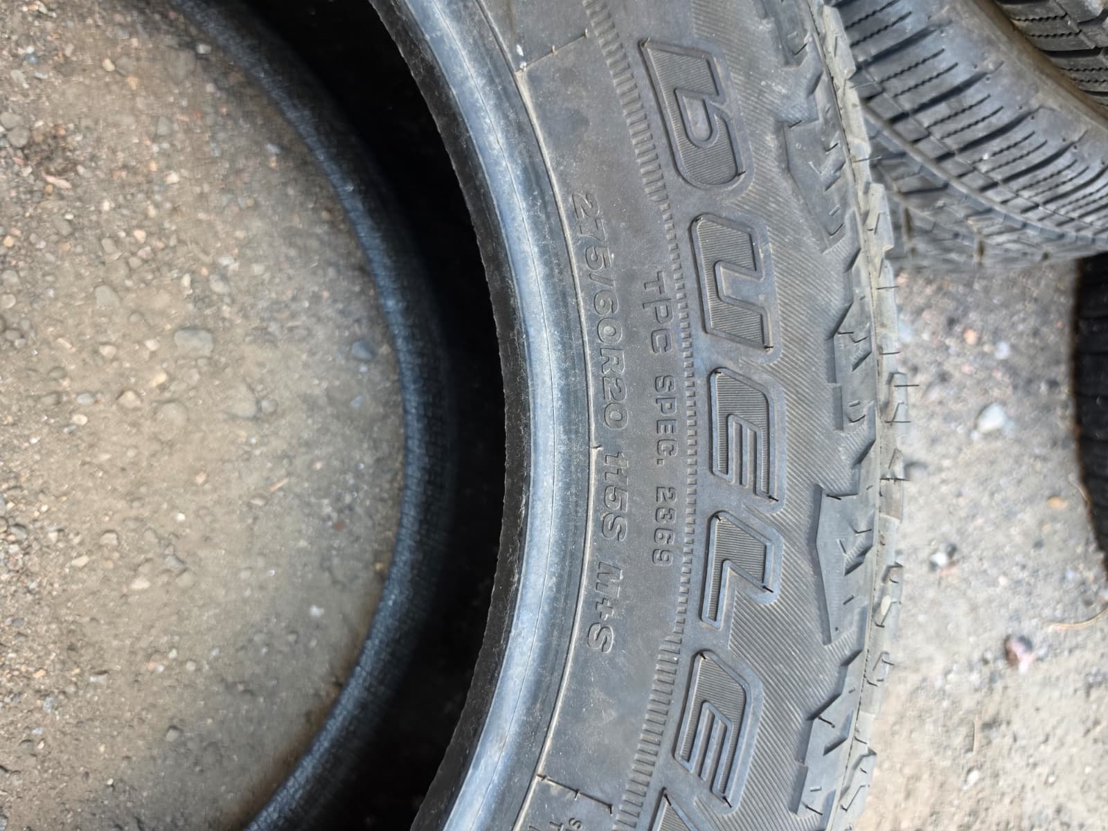 275/60R20 Set (4 Used Tires) Bridgestone Dueler A/T