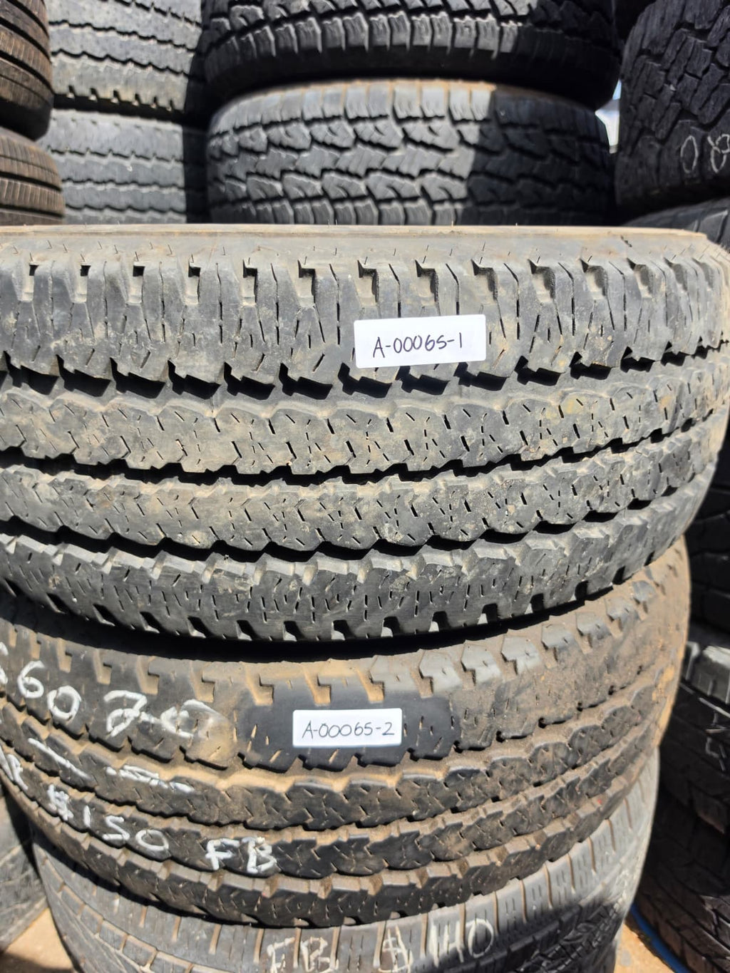 LT285/60R20 Pair (2 Used Tires) FireStone Transforce AT