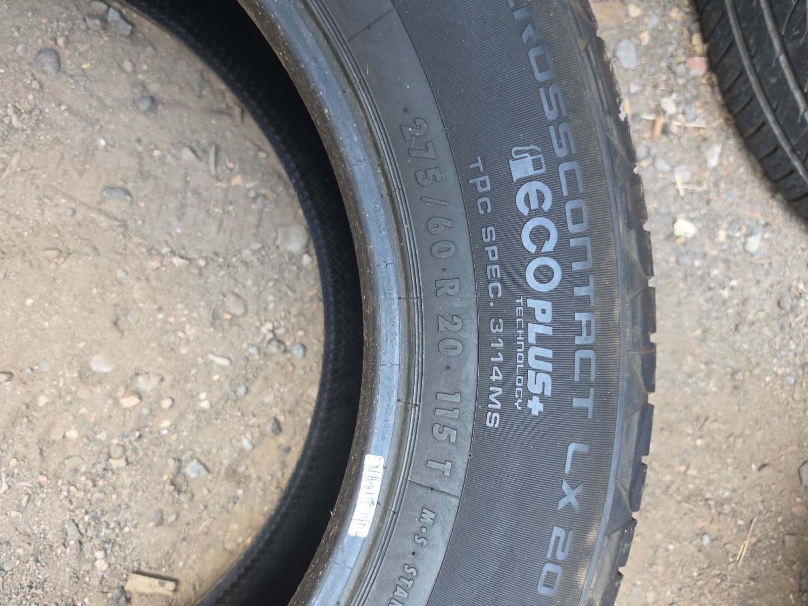 275/60R20 Pair (2 Used Tires) Continental CrossContact LX20