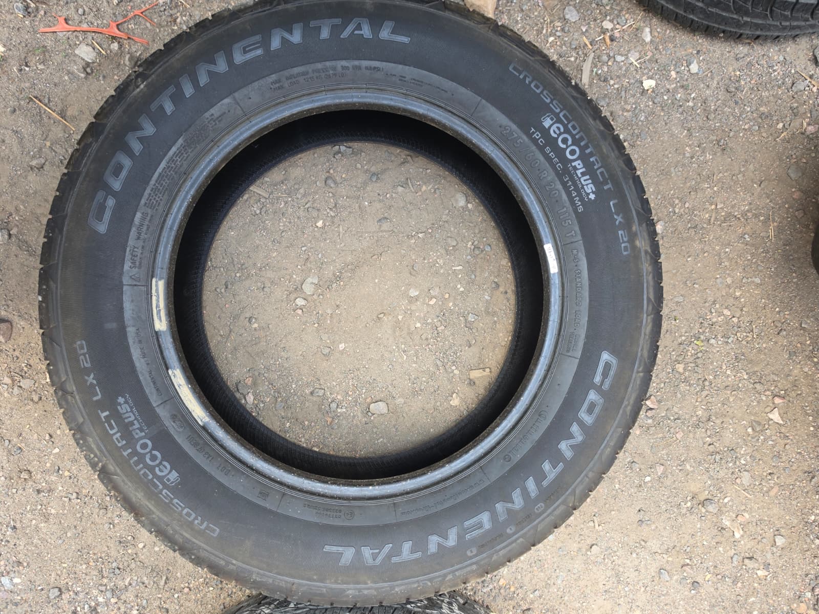 275/60R20 Pair (2 Used Tires) Continental CrossContact LX20