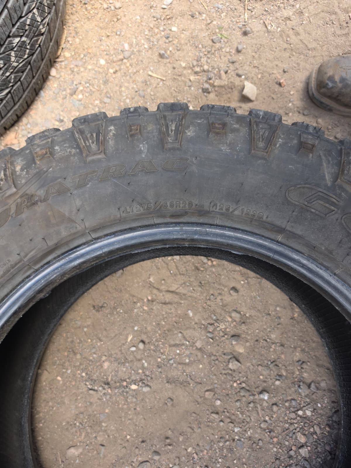 LT275/65R20 Pair (2 Used Tires) Goodyear Wrangler Duratrac