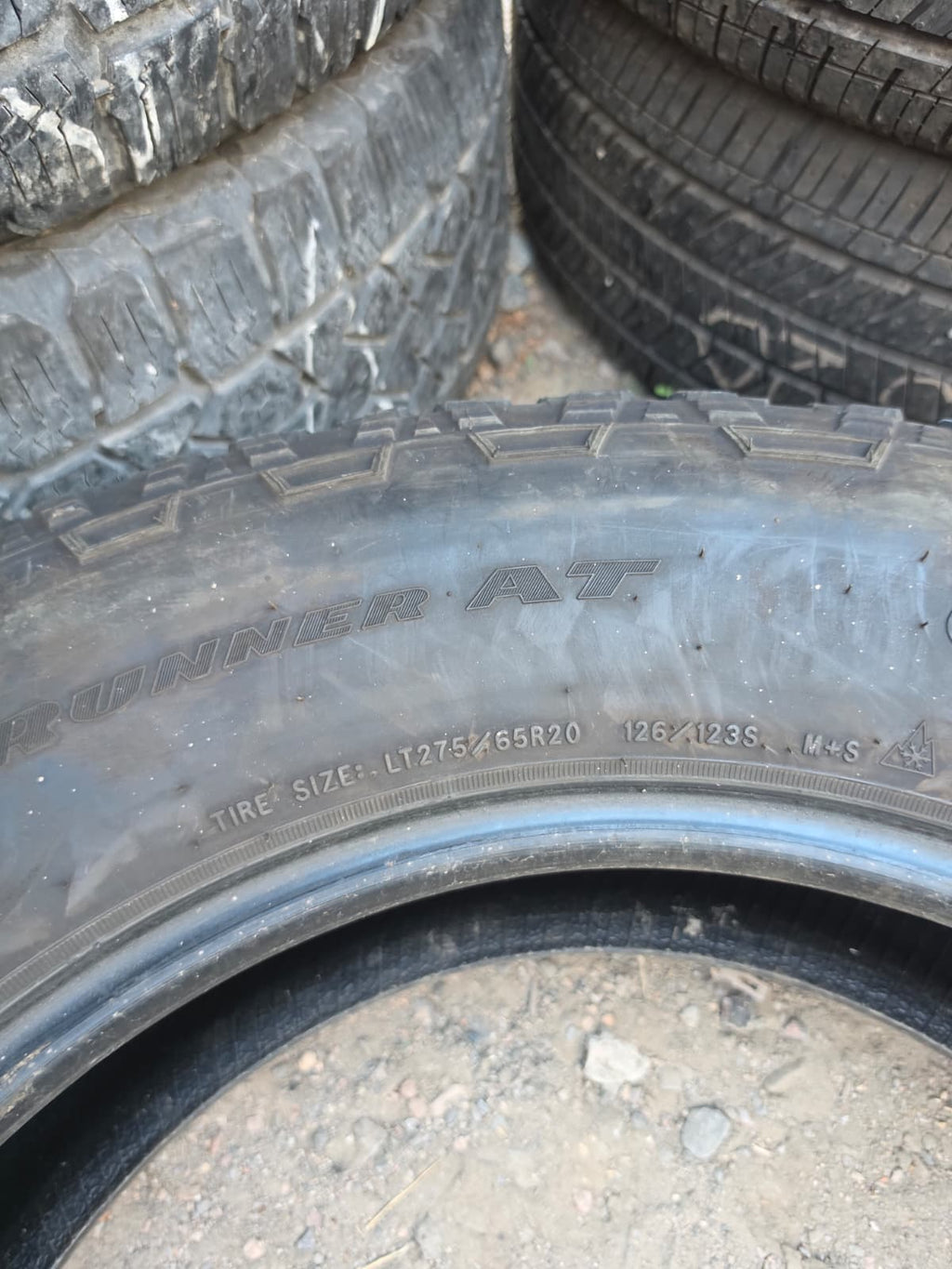 LT275/65R20 Set (4 Used Tires) Goodyear Wrangler Trail Runner AT