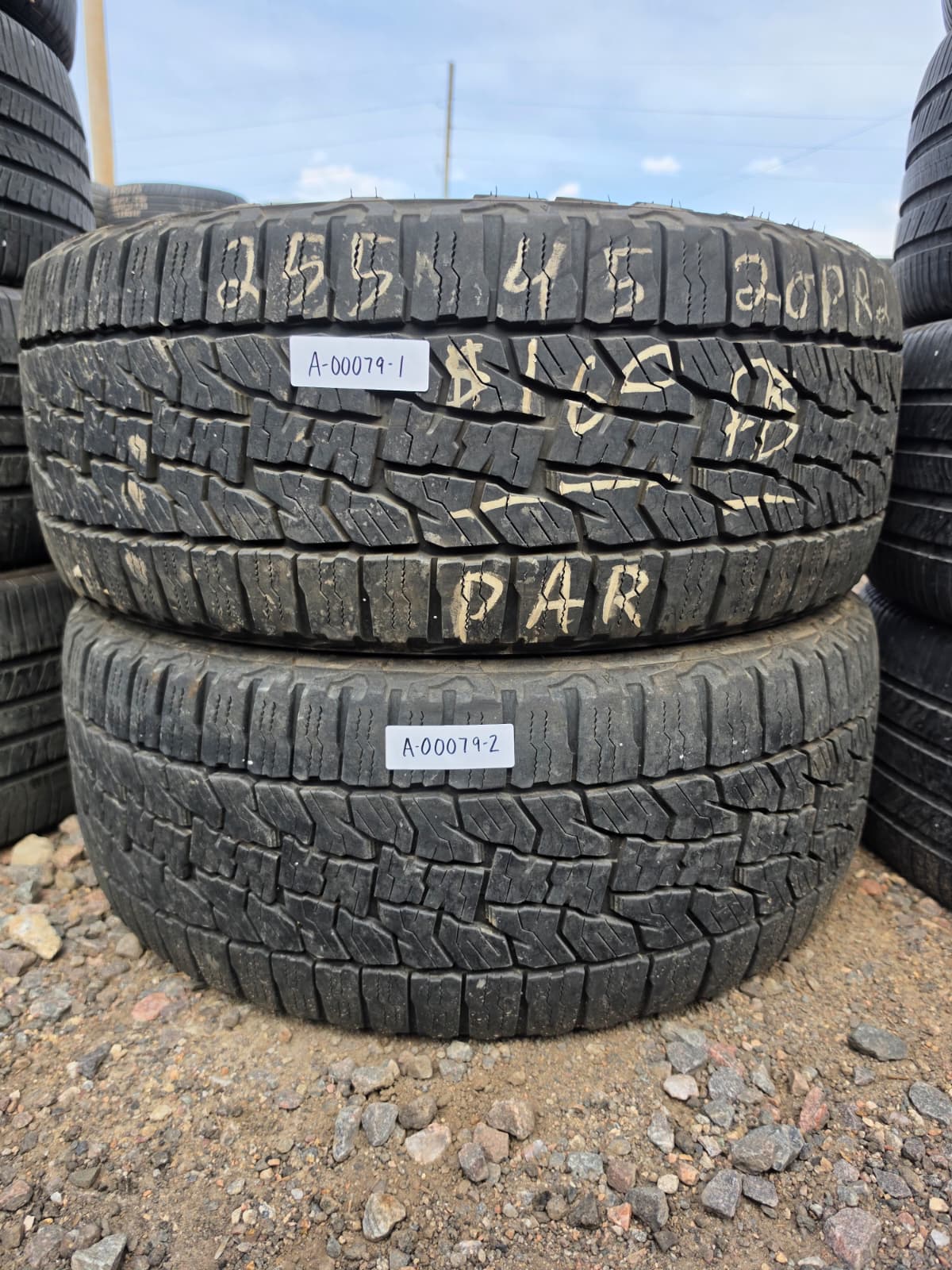 255/45R20 Pair (2 Used Tires) Falken WildPeak A/T