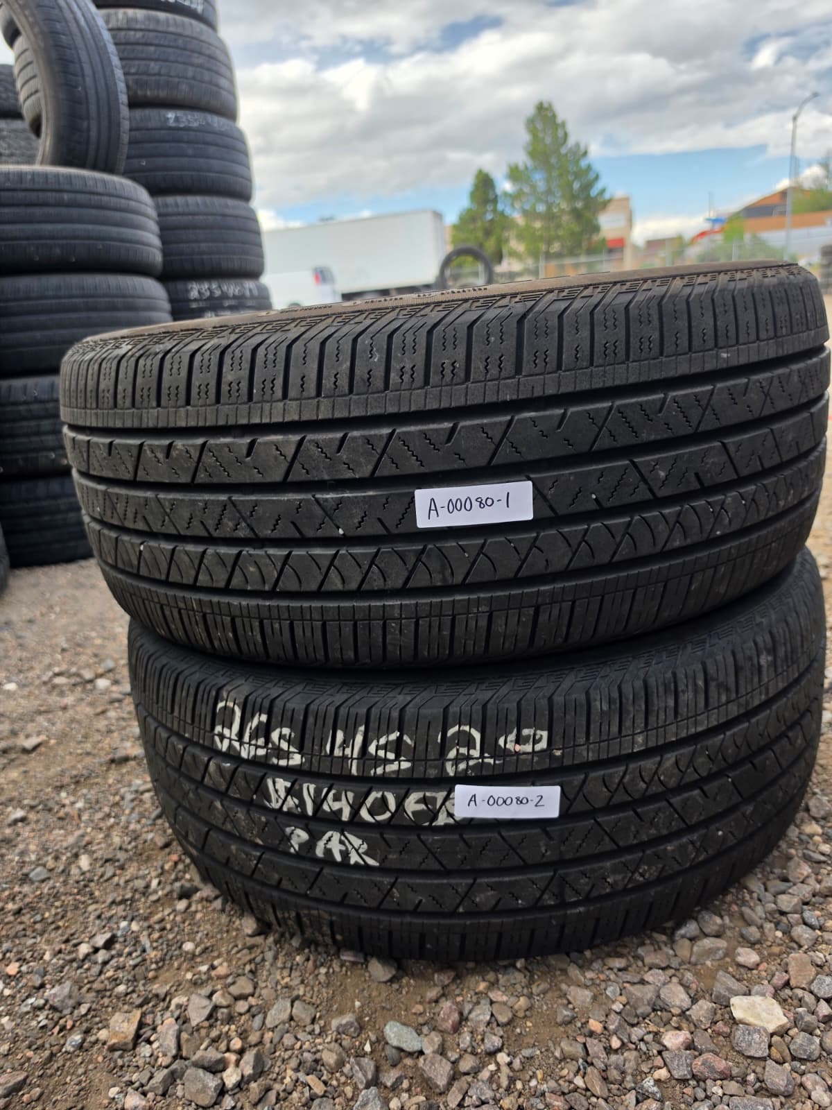 265/45R20 Pair (2 Used Tires) Continental CrossContact