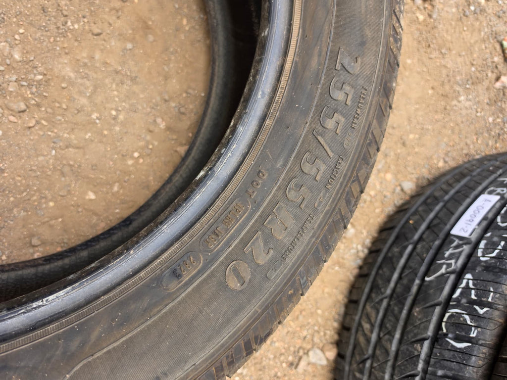 255/55R20 Pair (2 Used Tires)  Goodyear Reliant