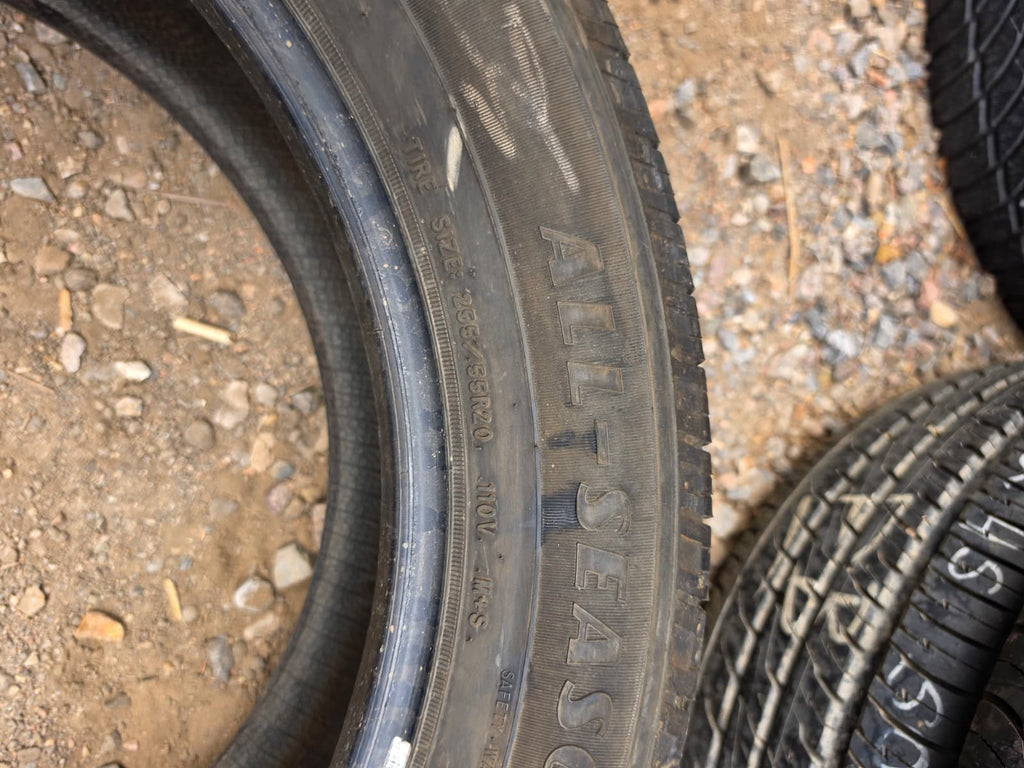 255/55R20 Pair (2 Used Tires)  Goodyear Reliant