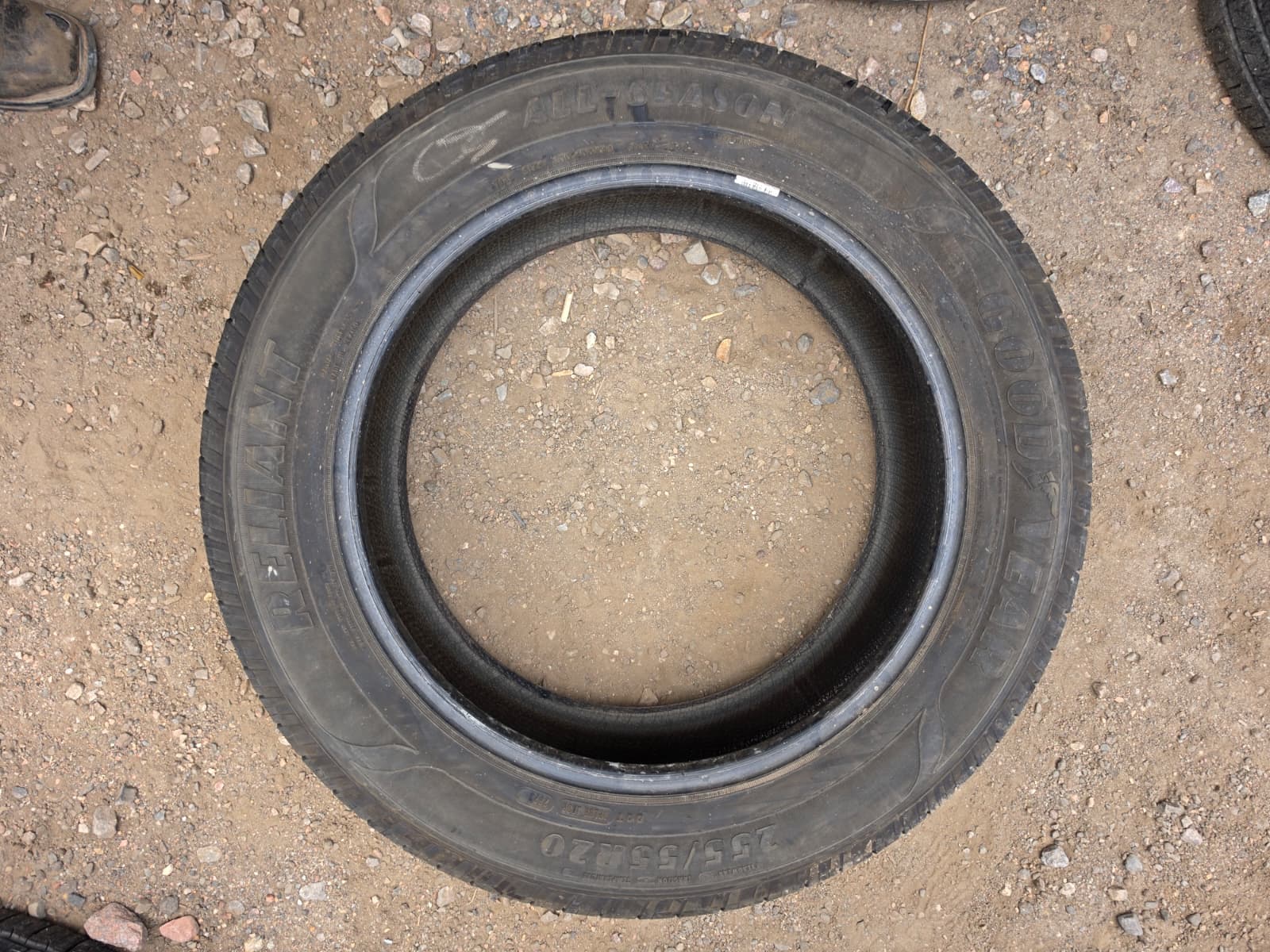 255/55R20 Pair (2 Used Tires)  Goodyear Reliant
