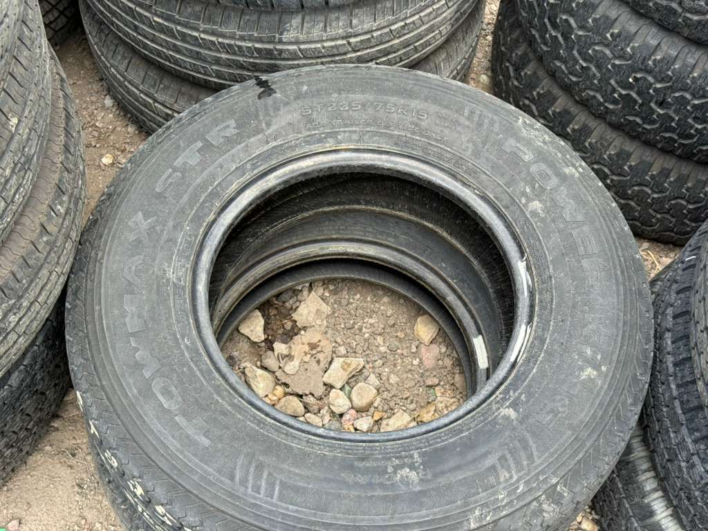 ST225/75R15 Pair (2 Used Tires) Power King Towmax STR