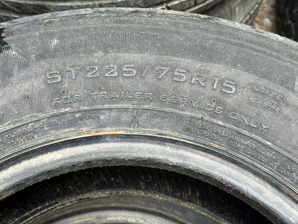 ST225/75R15 Pair (2 Used Tires) Power King Towmax STR