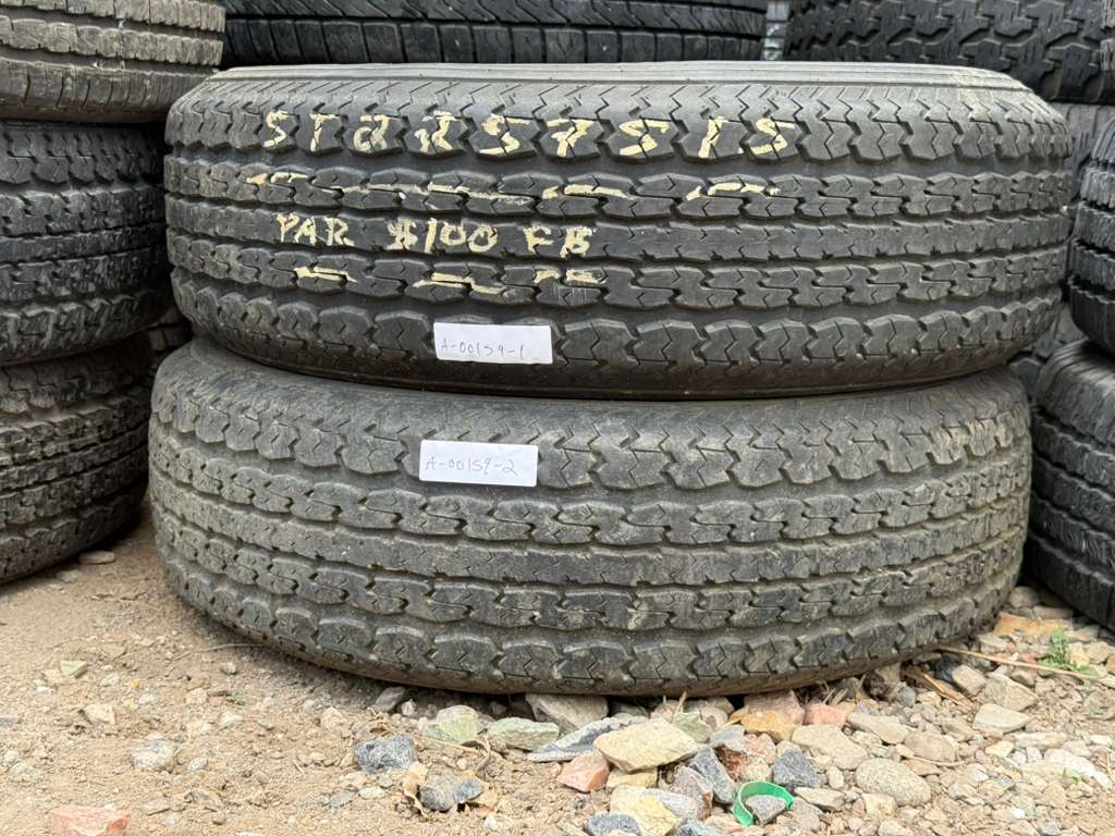 ST225/75R15 Pair (2 Used Tires) Power King Towmax STR