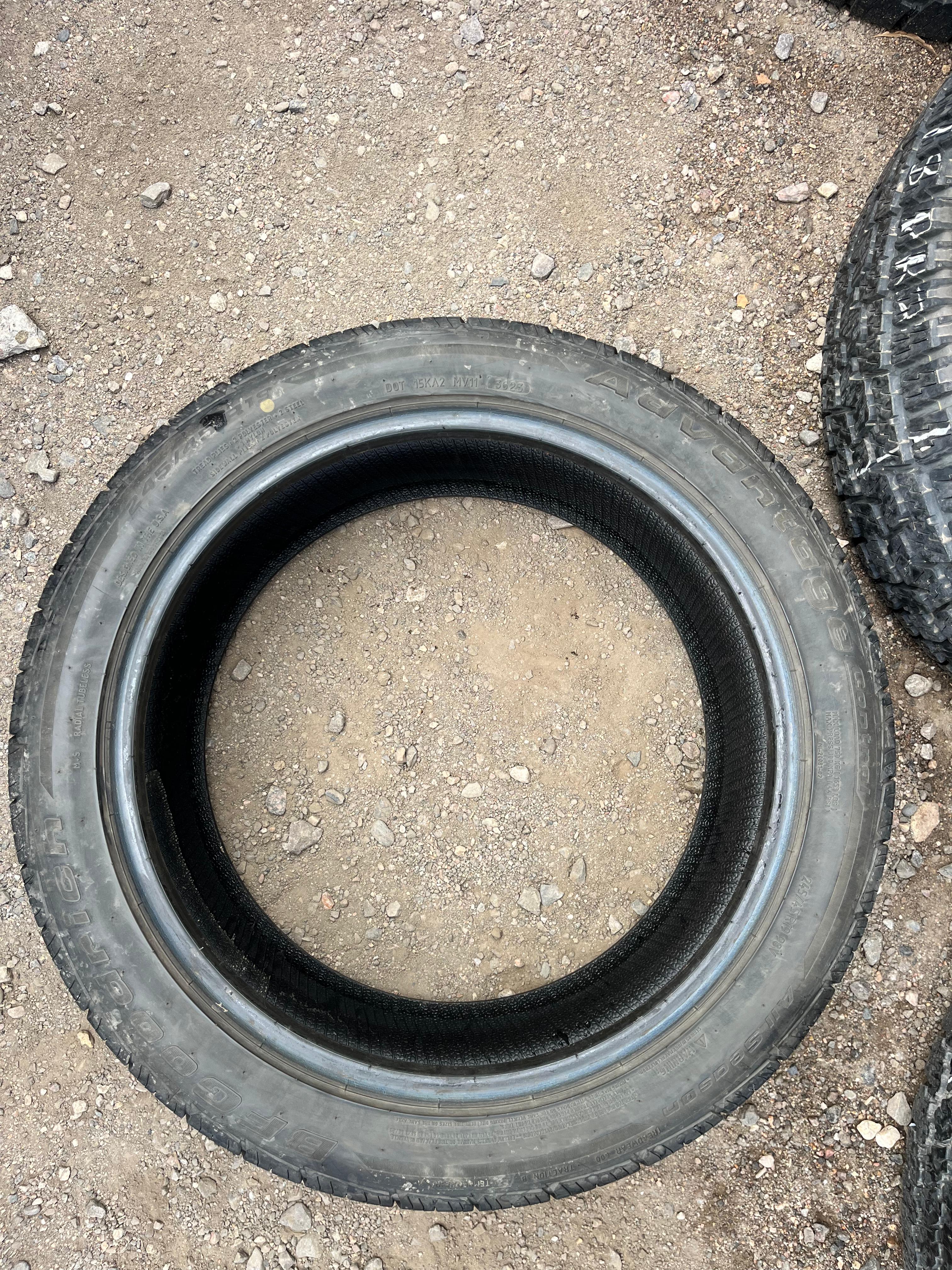 245/45R19 Pair (2 Used Tires) BFGoodrich Advantage Control