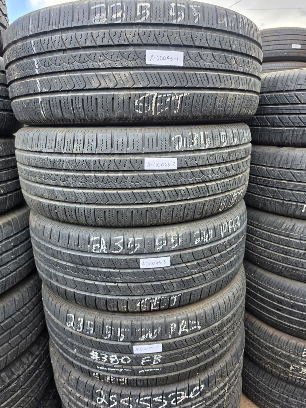 235/55R20 Set (4 Used Tires) Pirelli Scorpion AS