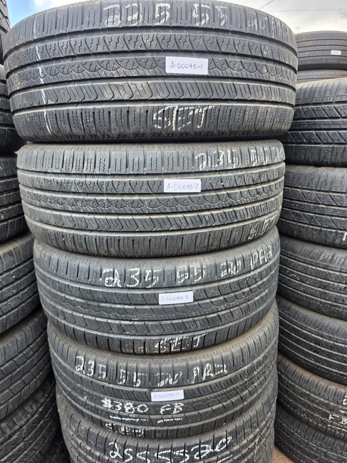 235/55R20 Set (4 Used Tires) Pirelli Scorpion AS