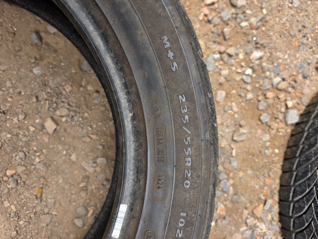 235/55R0 Pair (2 Used Tires) Goodyear Eagle-Touring