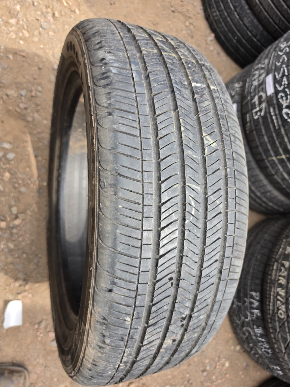 235/55R0 Pair (2 Used Tires) Goodyear Eagle-Touring