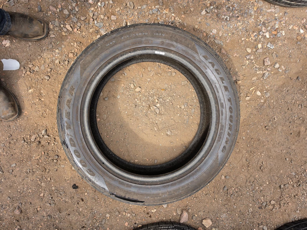 235/55R0 Pair (2 Used Tires) Goodyear Eagle-Touring