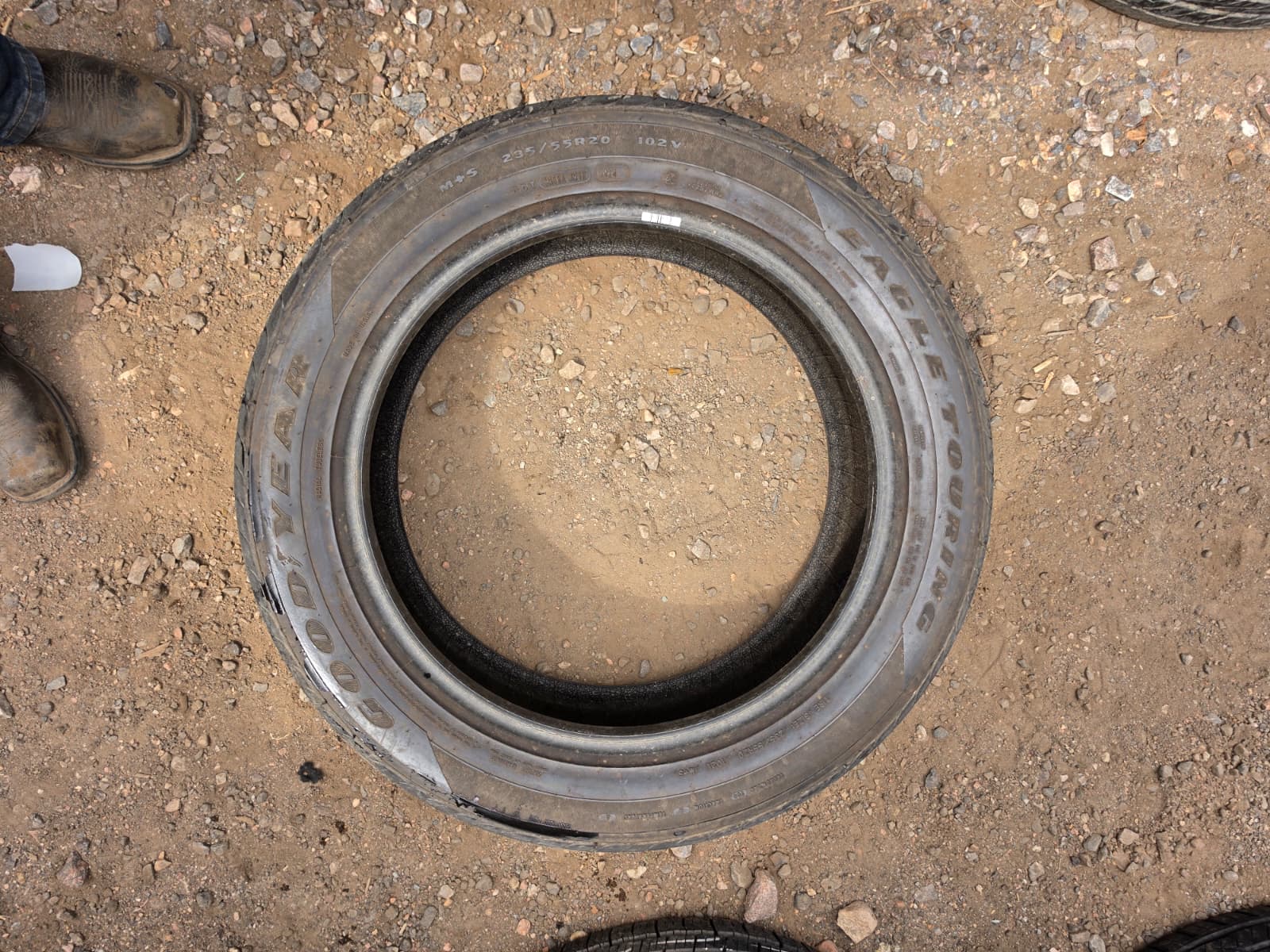 235/55R0 Pair (2 Used Tires) Goodyear Eagle-Touring
