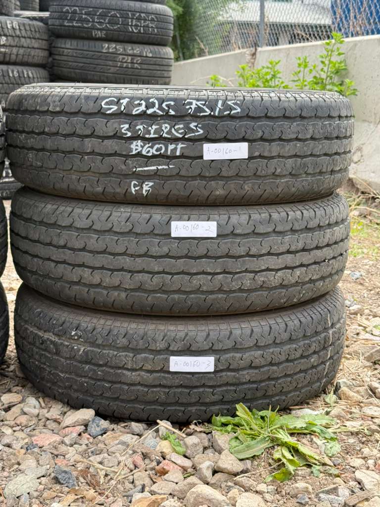 ST225/75R15 (3 Used Tires) Towstar STR ST Radial
